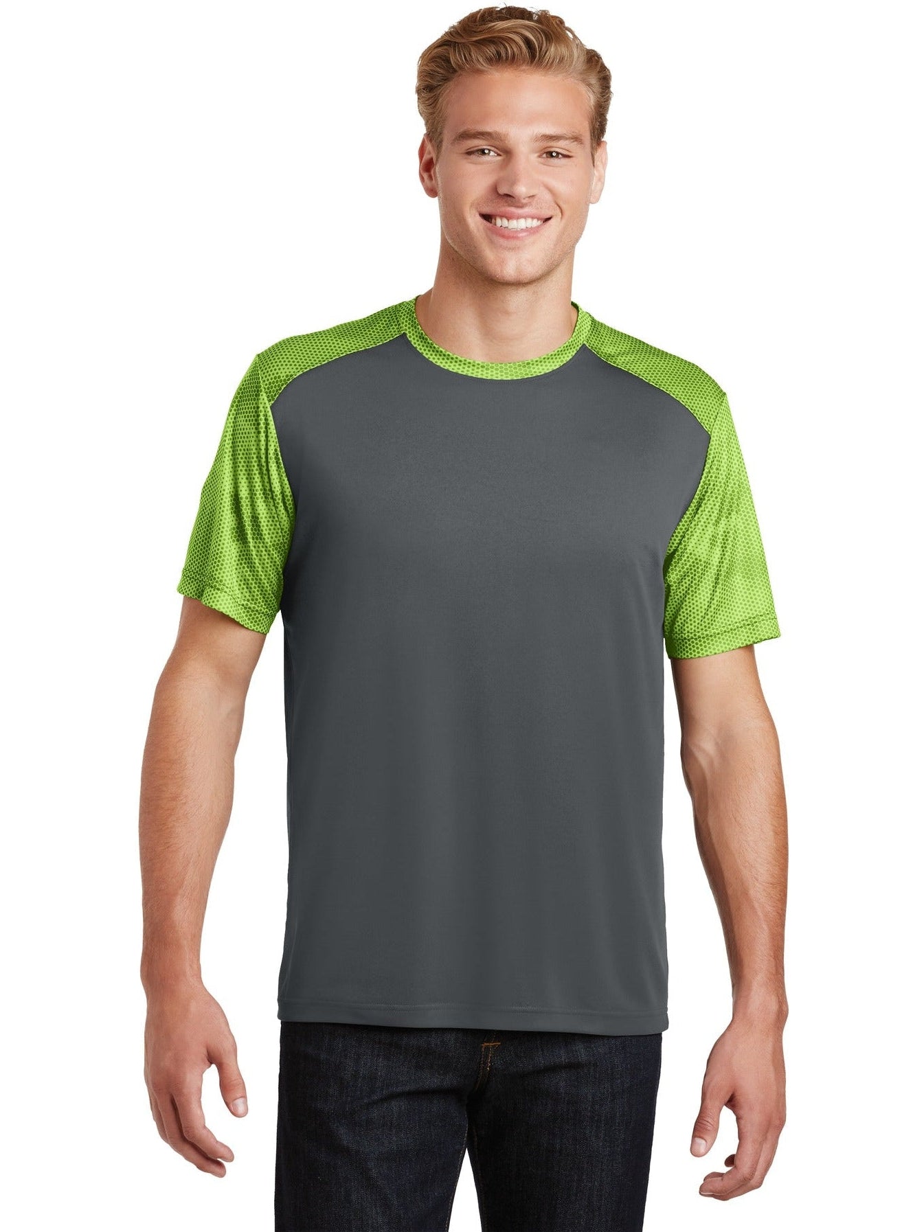 Sport-Tek Camohex Colorblock Tee