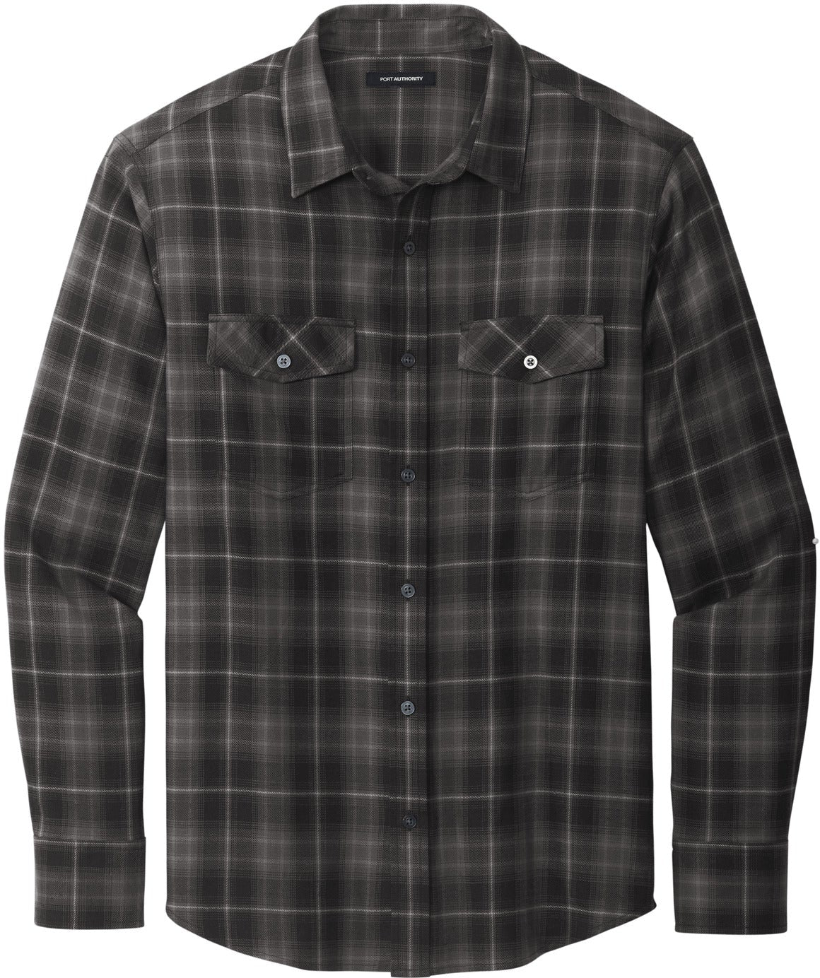 Port AuthorityLong Sleeve Ombre Plaid Shirt