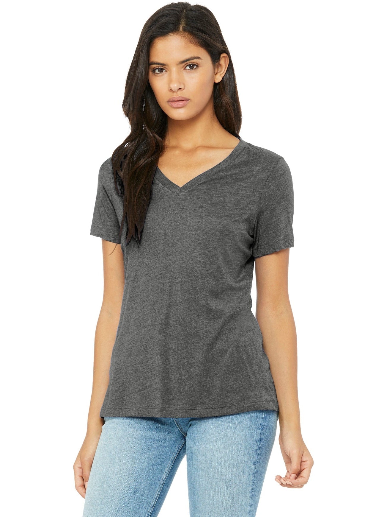 Bella+Canvas Ladies Relaxed Triblend V-Neck Tee