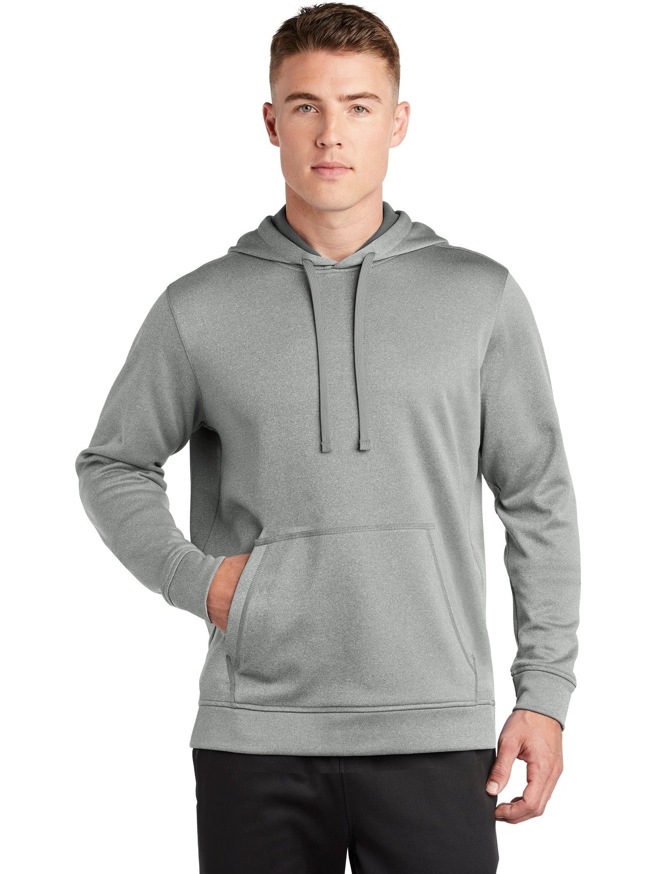 Sport-Tek Posicharge Sport-Wick Heather Fleece Hooded Pullover