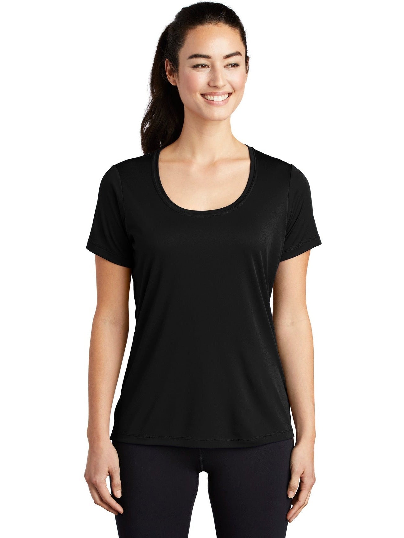 Sport-Tek Ladies Posi-Uv Pro Scoop Neck Tee