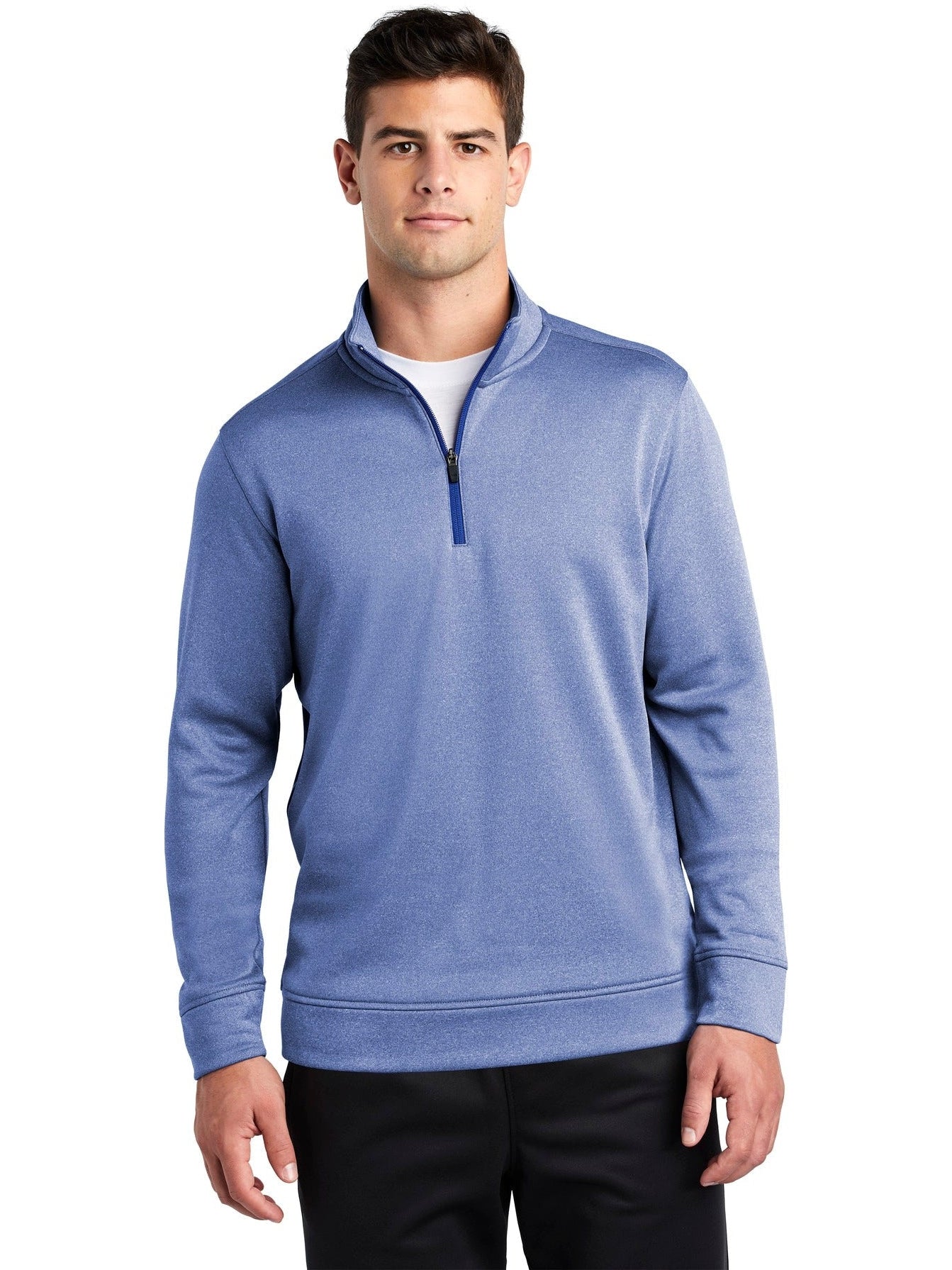 Sport-Tek Posicharge Sport-Wick Heather Fleece 1/4-Zip Pullover