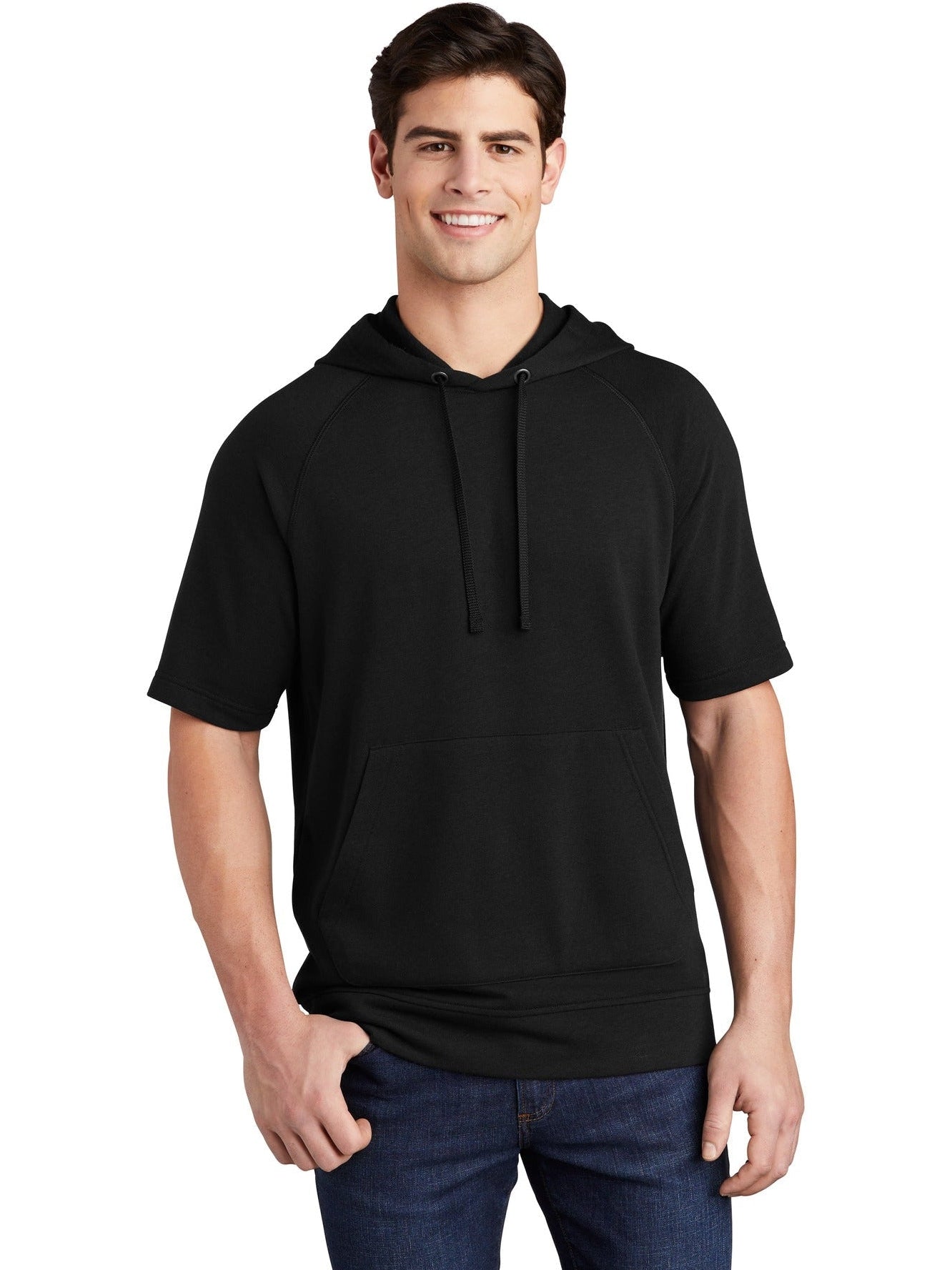 Sport-Tek Posicharge Tri-Blend Wicking Fleece Short Sleeve Hooded Pullover