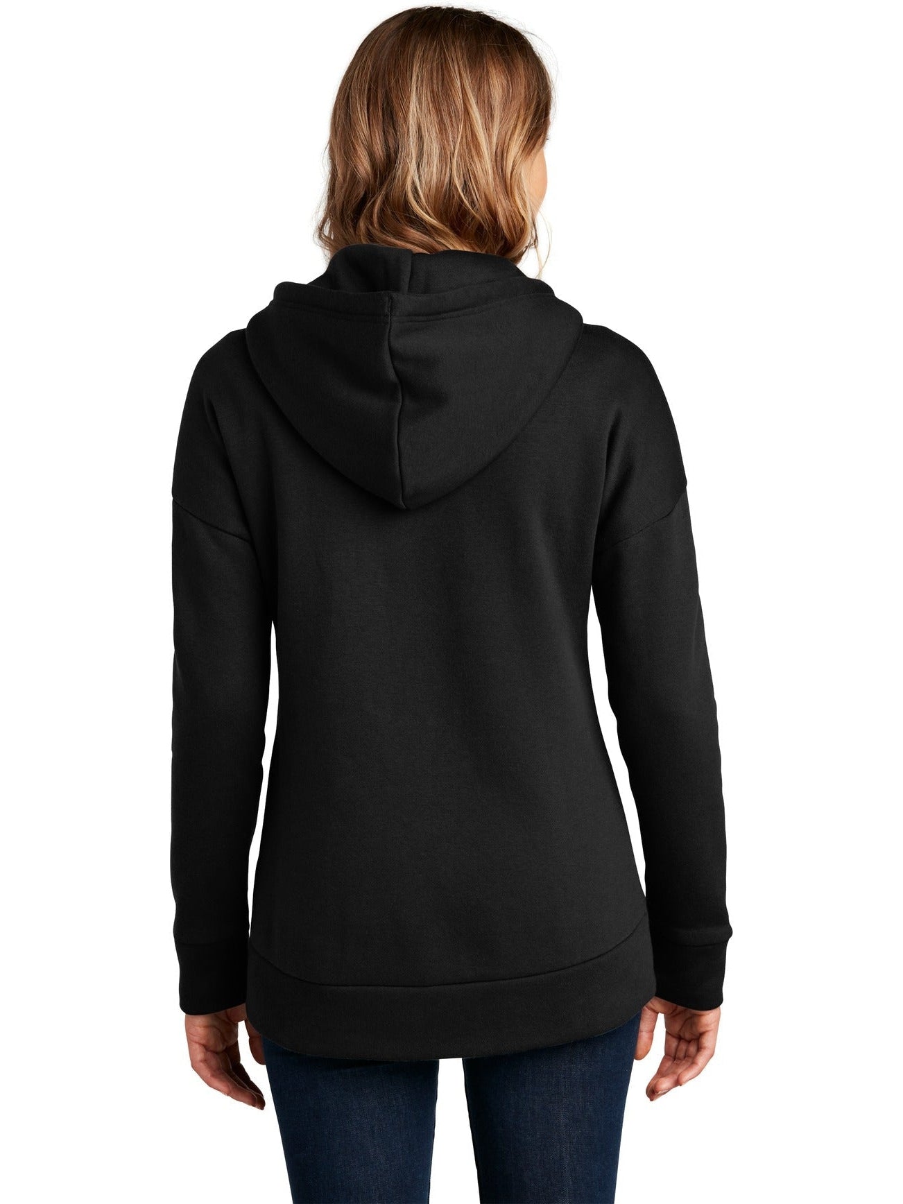 District Ladies Perfect Weight Fleece Drop Shoulder Full-Zip Hoodie