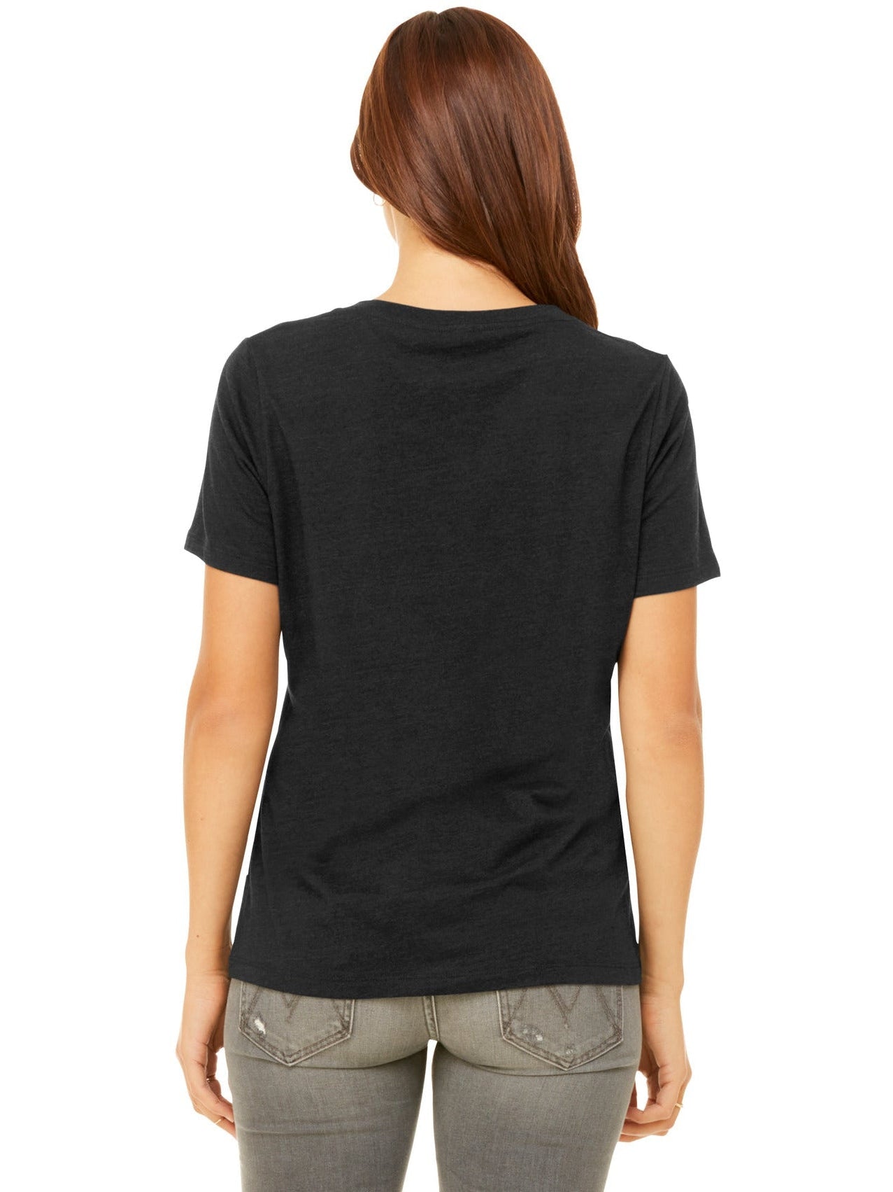 Bella+Canvas Ladies Relaxed Heather CVC V-Neck Tee