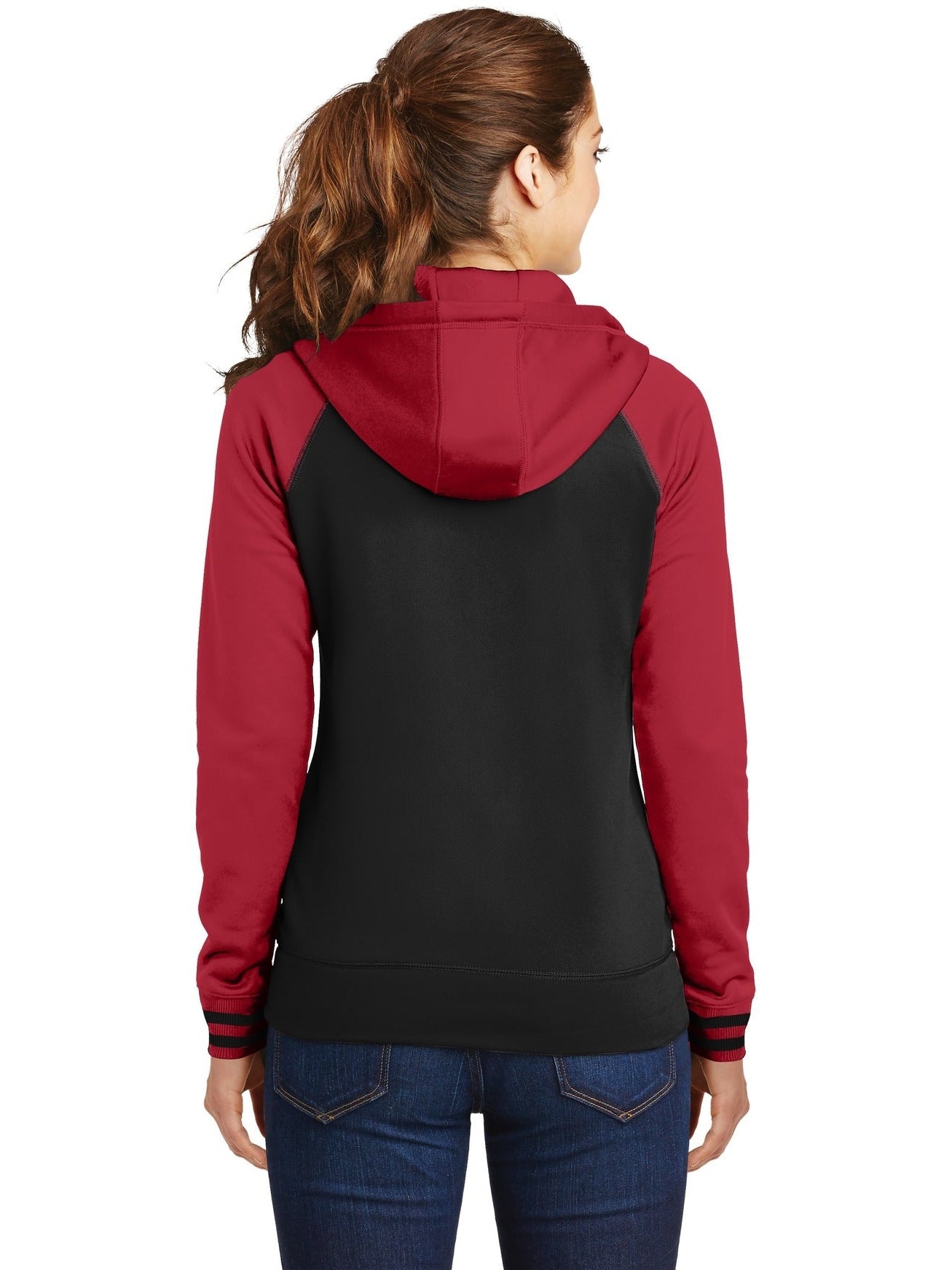 Sport-Tek Ladies Sport-Wick Varsity Fleece Full-Zip Hooded Jacket