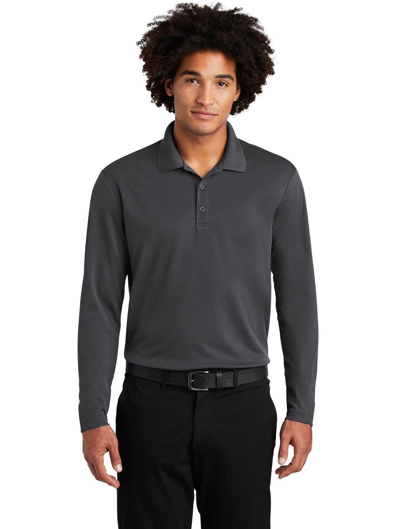 OUTLET-Sport-TekPosiChargeRacerMeshLong Sleeve Polo