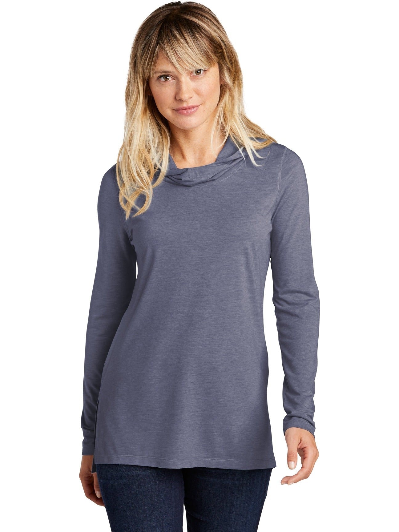 OUTLET-Sport-Tek Ladies Tri-Blend Wicking Long Sleeve Hoodie