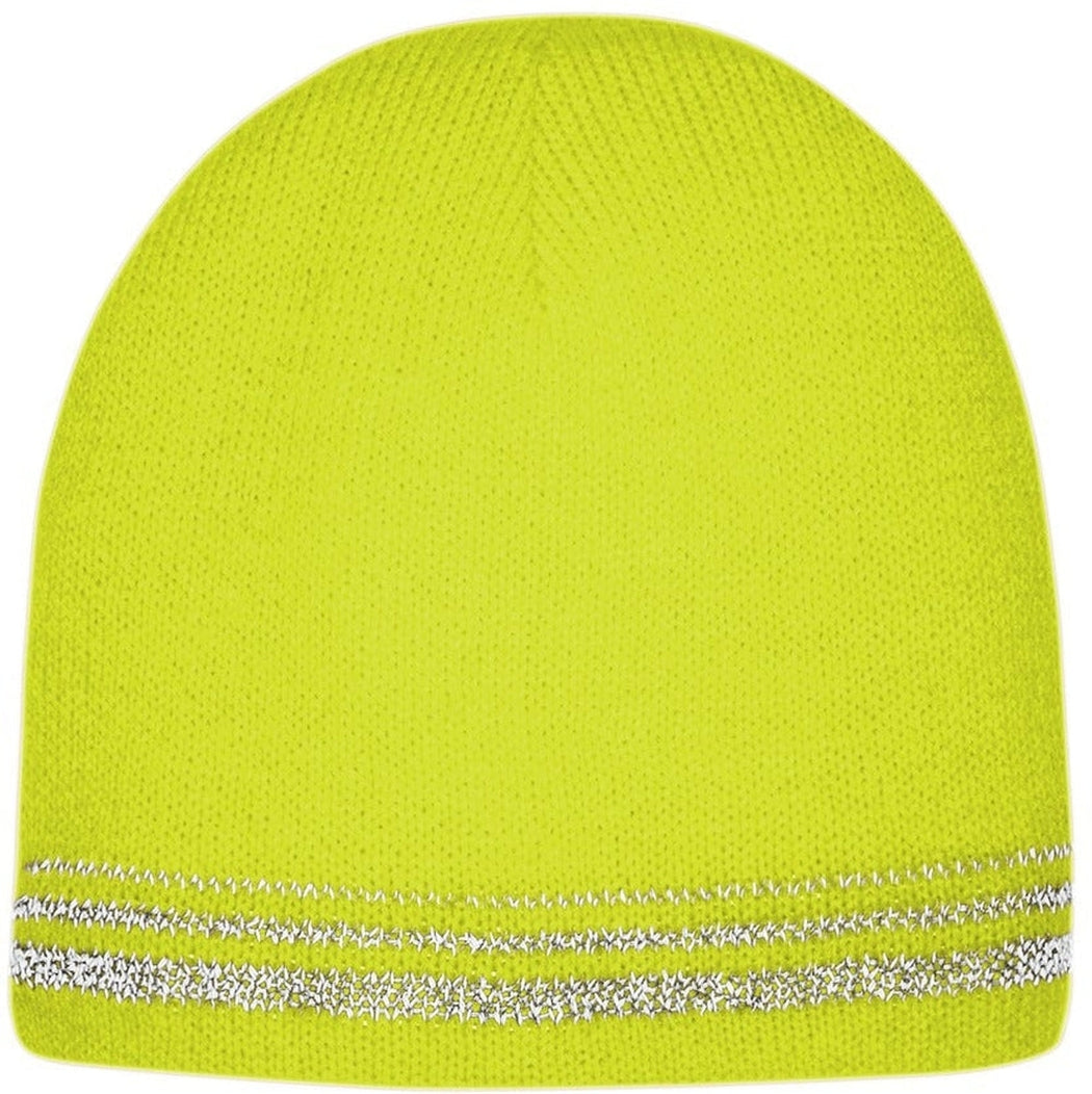 CornerStone  Lined Enhanced Visibility With Reflective Stripes Beanie