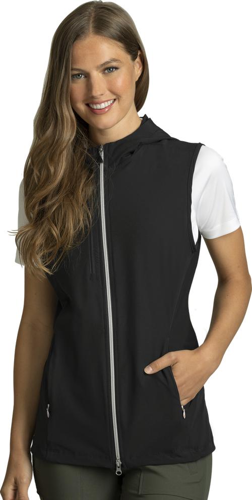 Greg Norman Ladies Windbreaker Full-Zip Hooded Vest