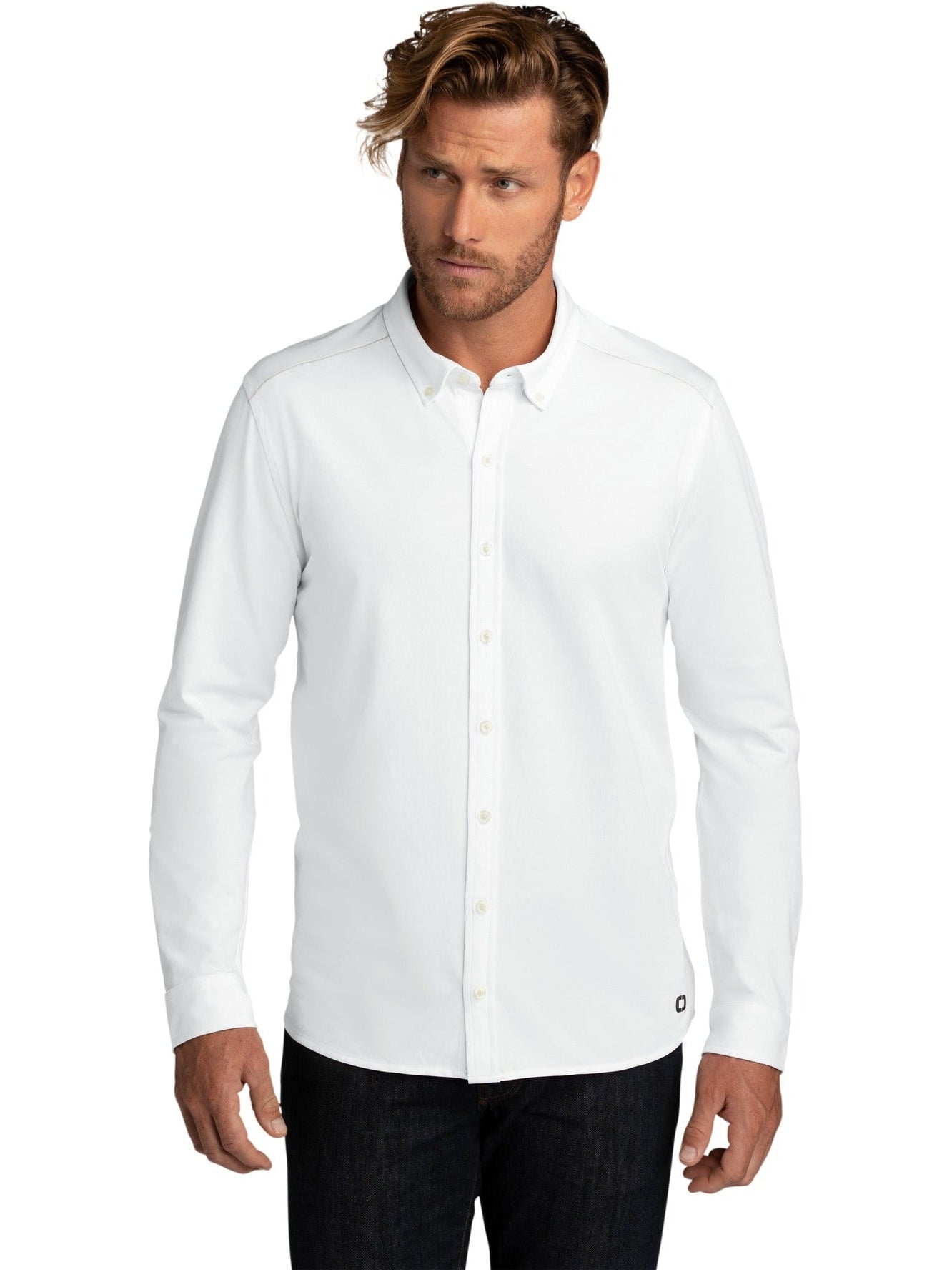 OGIO Code Stretch Long Sleeve Button-Up