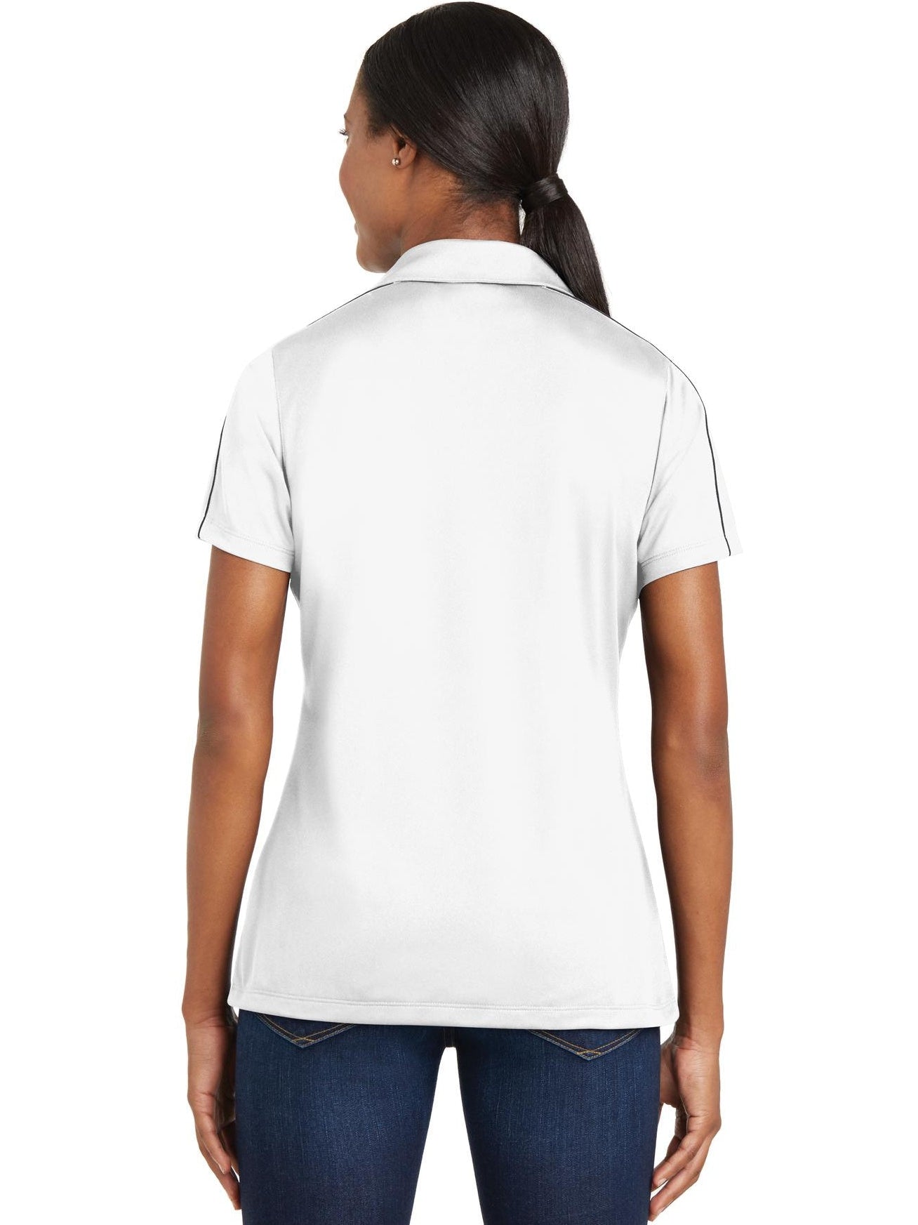 Sport-Tek Ladies Micropique Sport-Wick Piped Polo