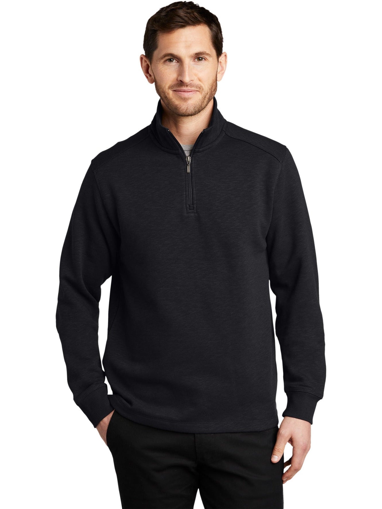 Port Authority Slub Fleece 1/4-Zip Pullover