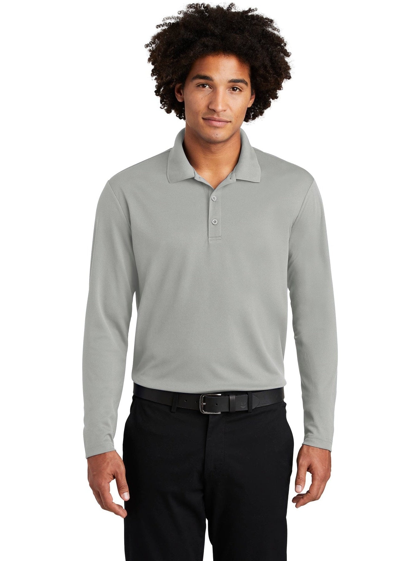 OUTLET-Sport-TekPosiChargeRacerMeshLong Sleeve Polo