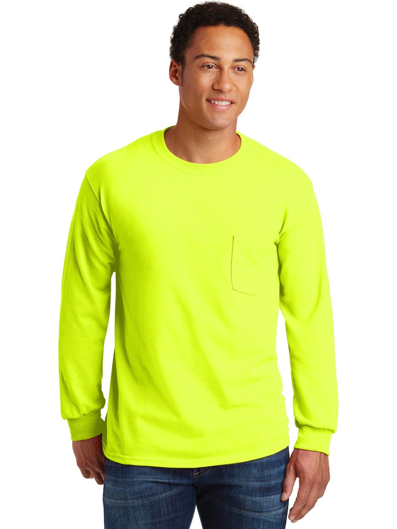 OUTLET-Gildan Ultra Cotton100% Cotton Long Sleeve T-Shirt with Pocket