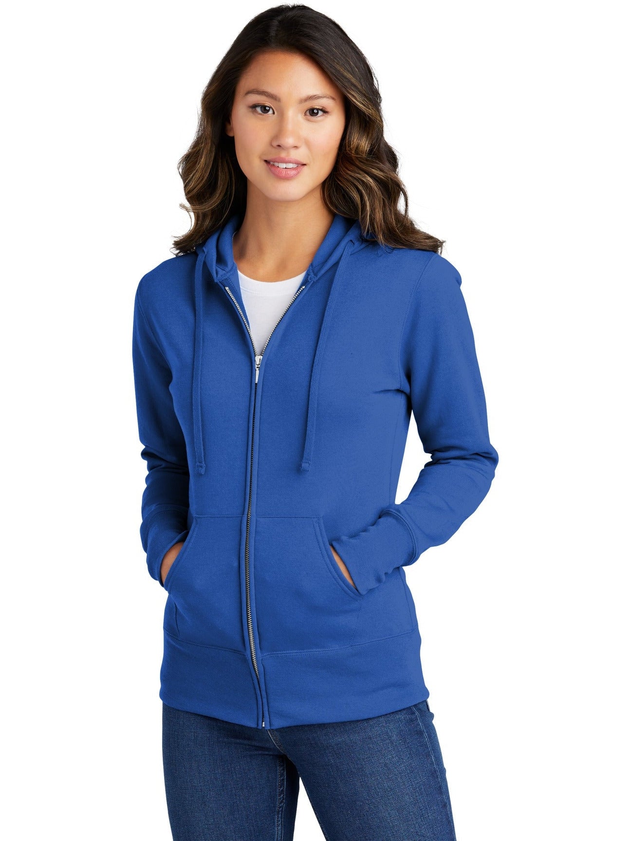 Port & Company Ladies Core Fleece Full-Zip Hooded Sweatshirt