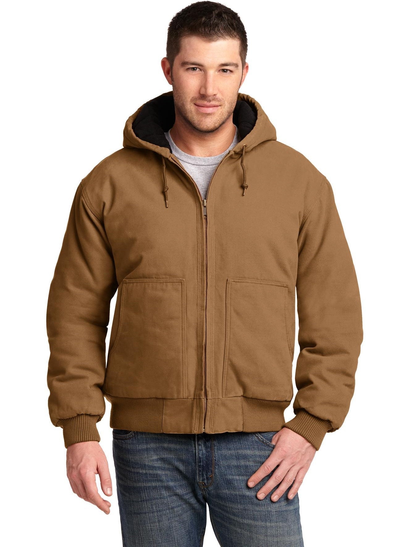 CornerStoneWashed Duck Cloth Insulated Hooded Work Jacket