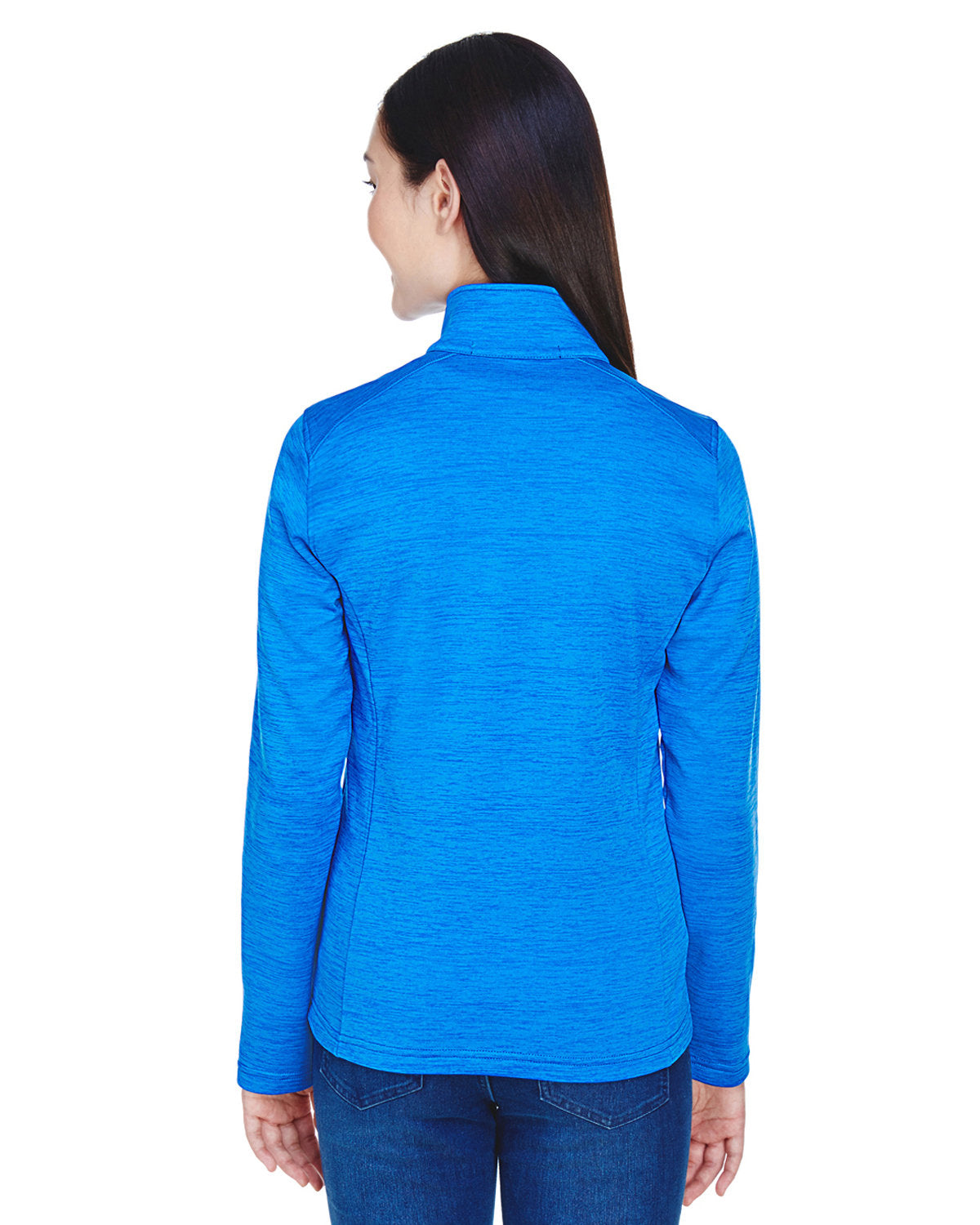 OUTLET-Devon & Jones Ladies Newbury MÃ©lange Fleece Quarter-Zip