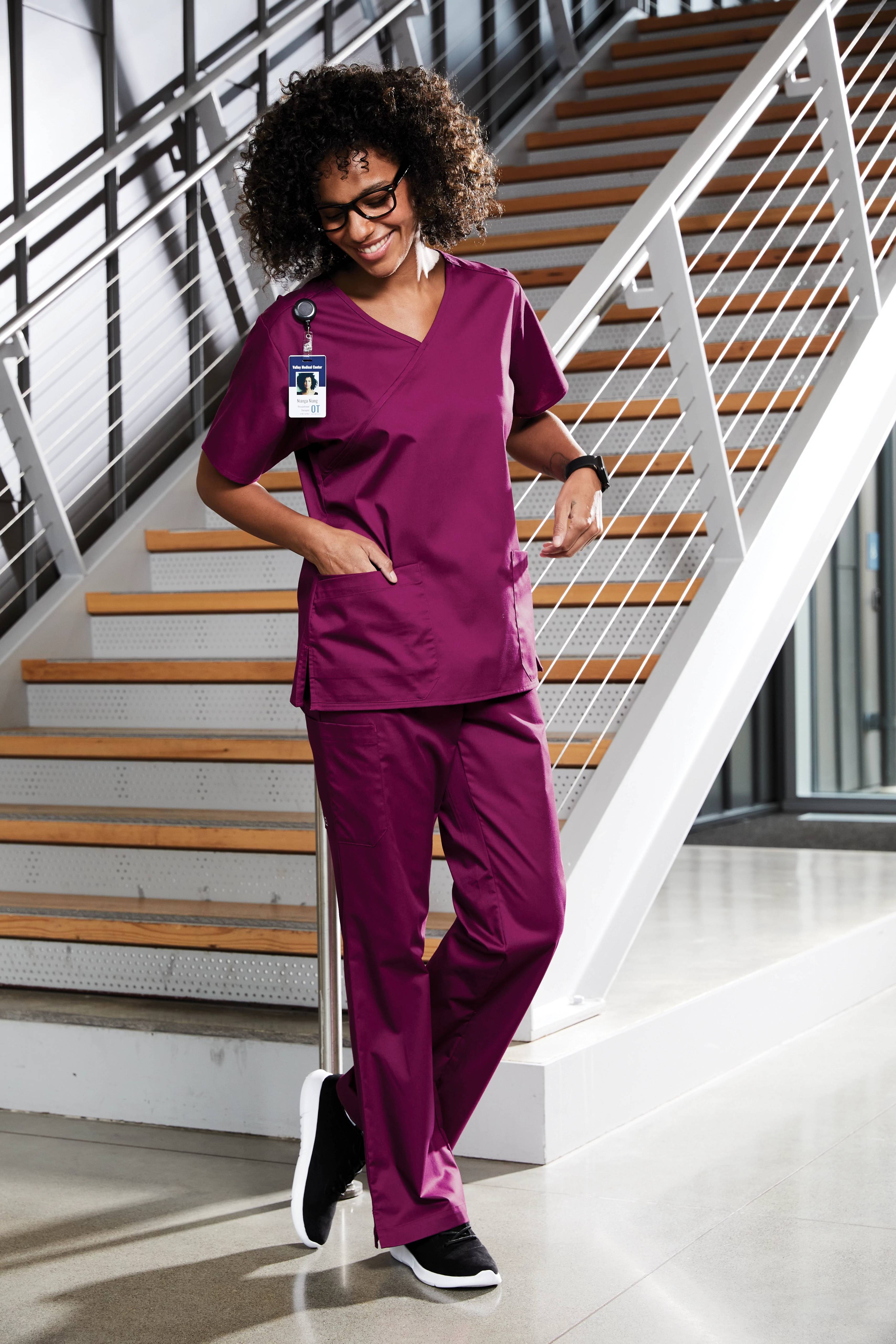 WonderWink Ladies WorkFlex Flare Leg Cargo Pant - SOLD BLANK