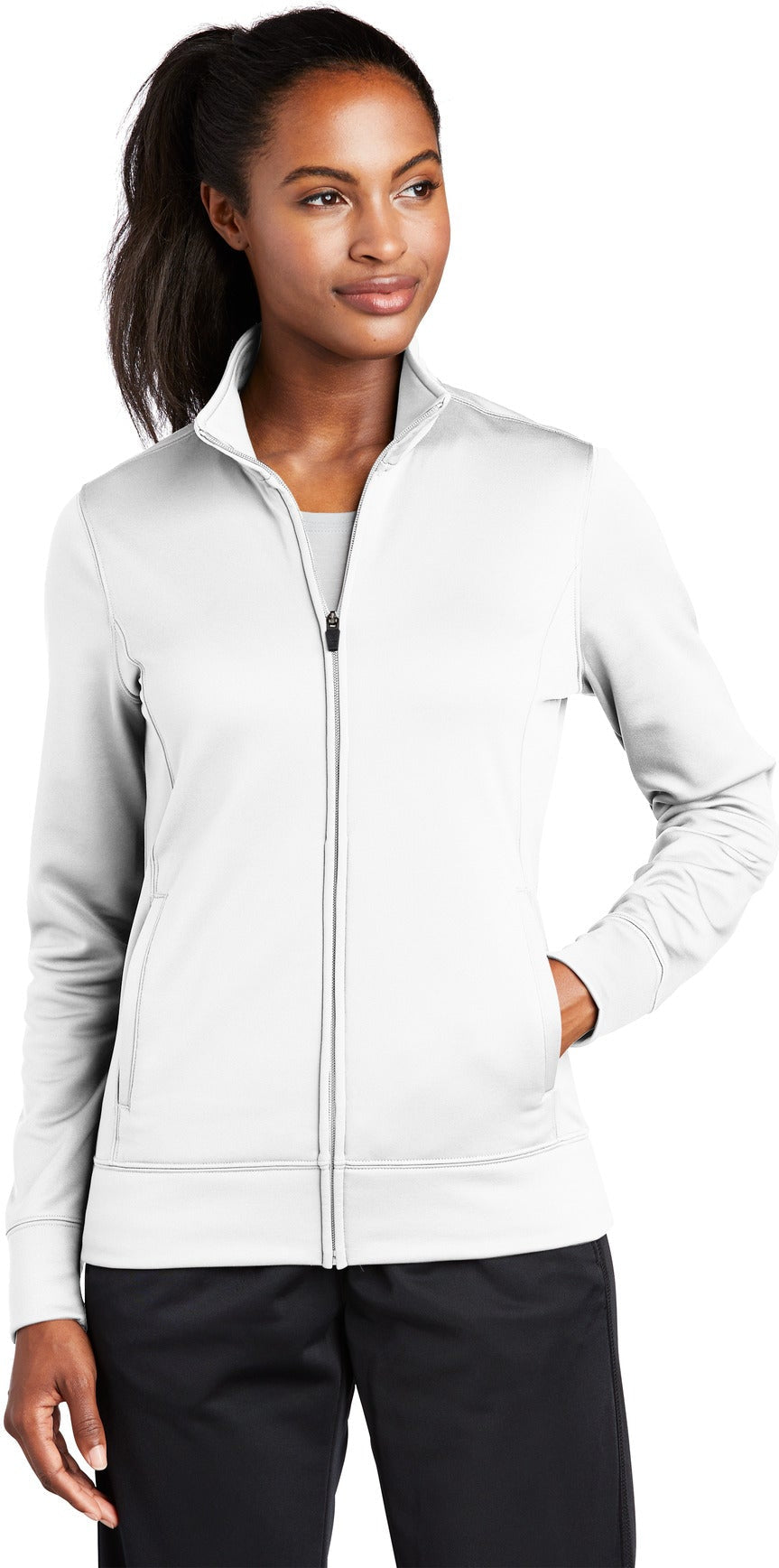 Sport-Tek Ladies Sport-Wick Fleece Full-Zip Jacket