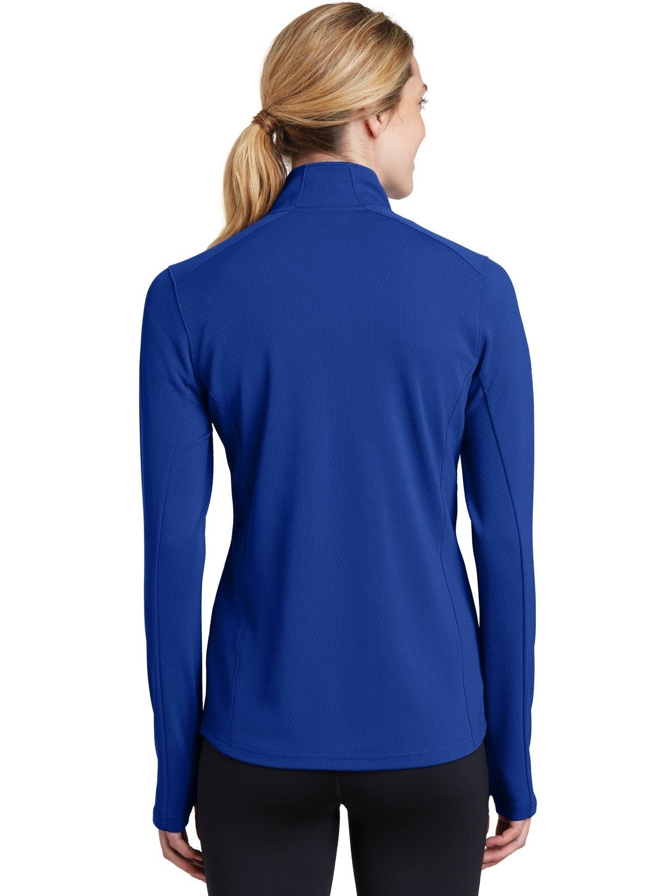 Sport-Tek Ladies Sport-Wick Textured 1/4-Zip Pullover