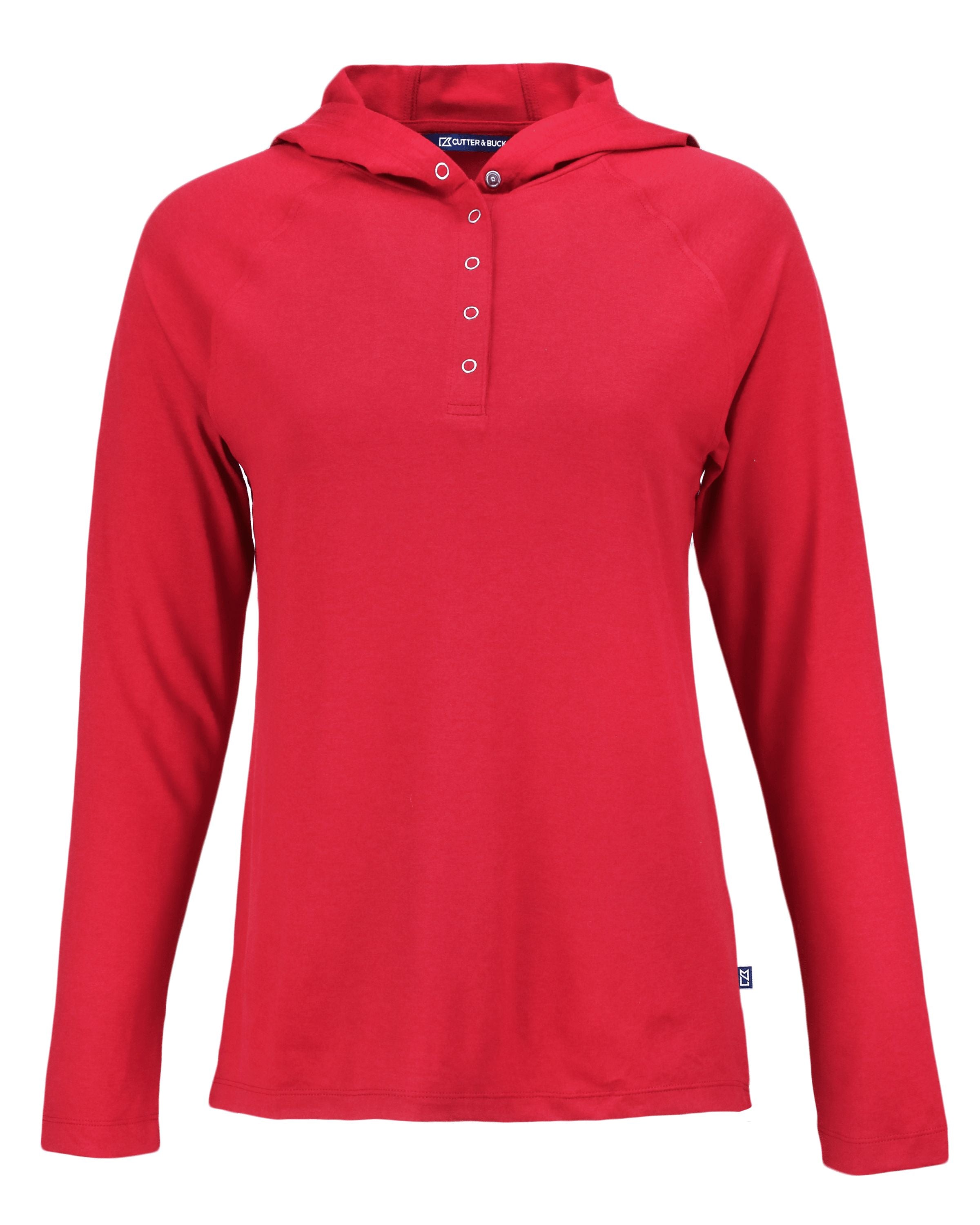 OUTLET-Cutter & Buck Coastline Epic Comfort Eco Recycled Ladies Hooded Shirt