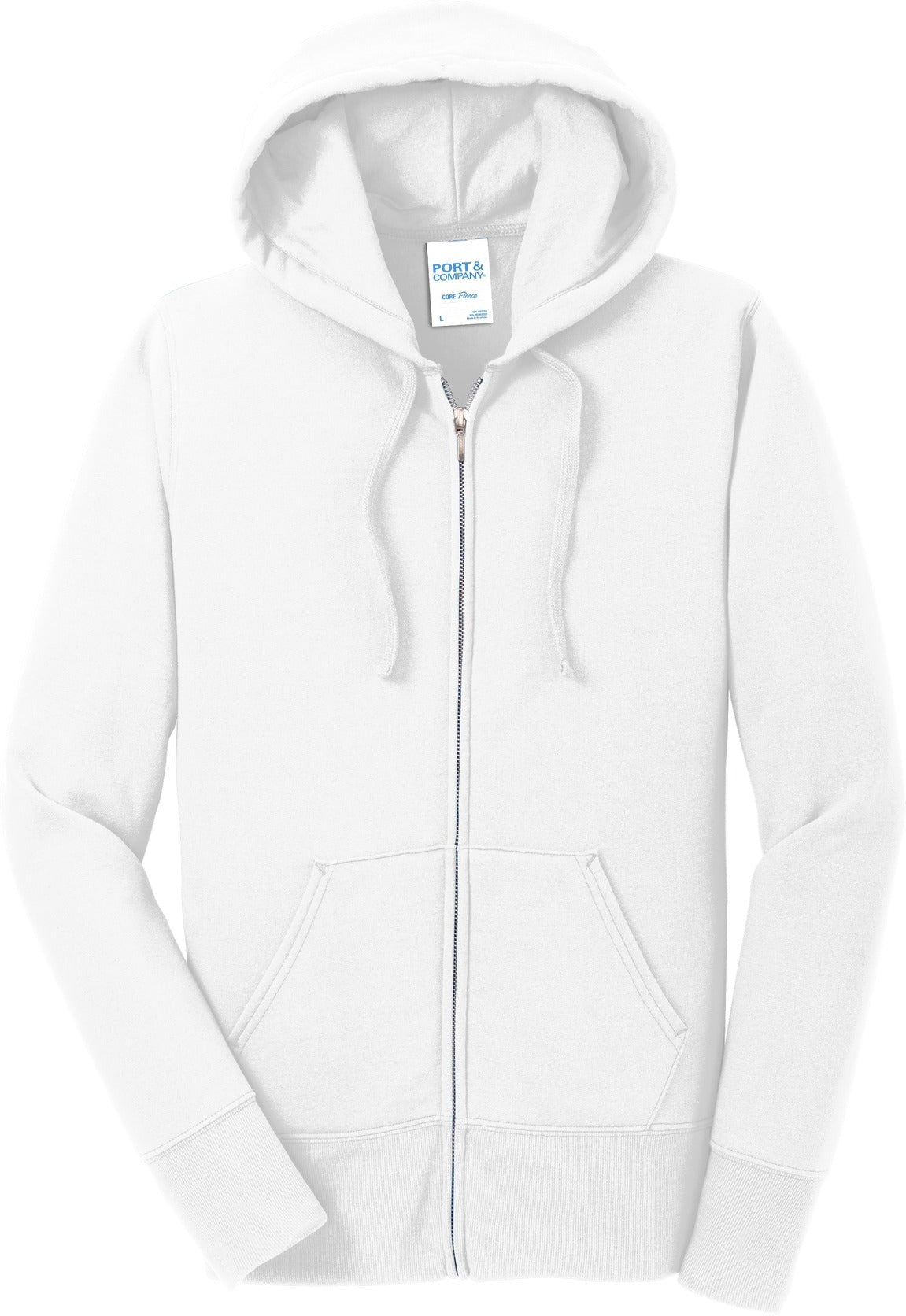 Port & Company Ladies Core Fleece Full-Zip Hooded Sweatshirt