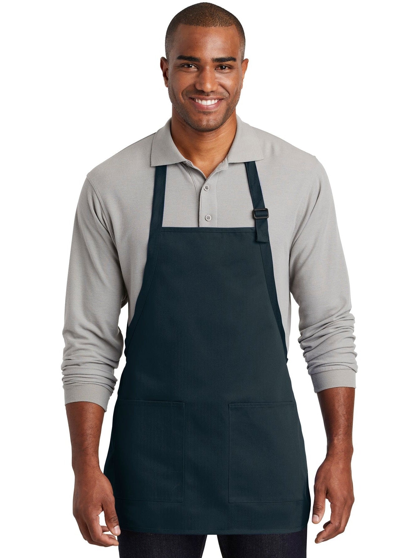 Port Authority Medium-Length Two-Pocket Bib Apron