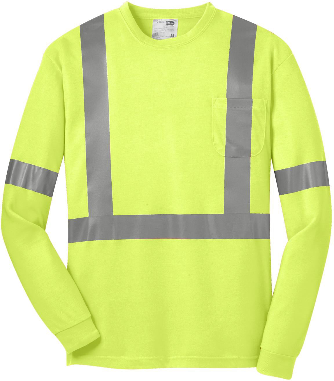 CornerStone ANSI 107 Class 2 Long Sleeve Safety T-Shirt