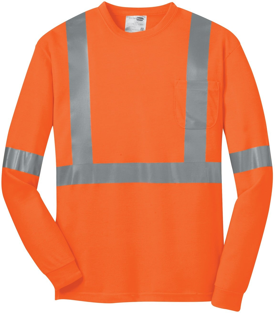 CornerStone ANSI 107 Class 2 Long Sleeve Safety T-Shirt