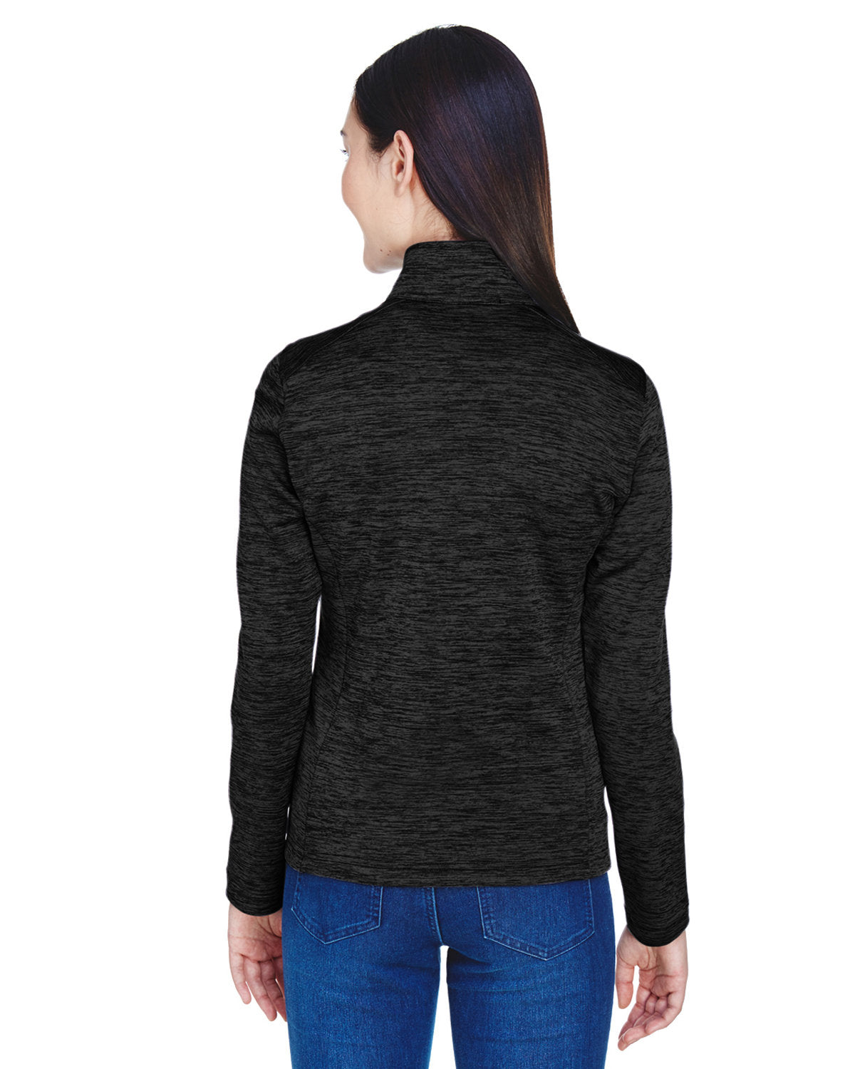 OUTLET-Devon & Jones Ladies Newbury MÃ©lange Fleece Quarter-Zip