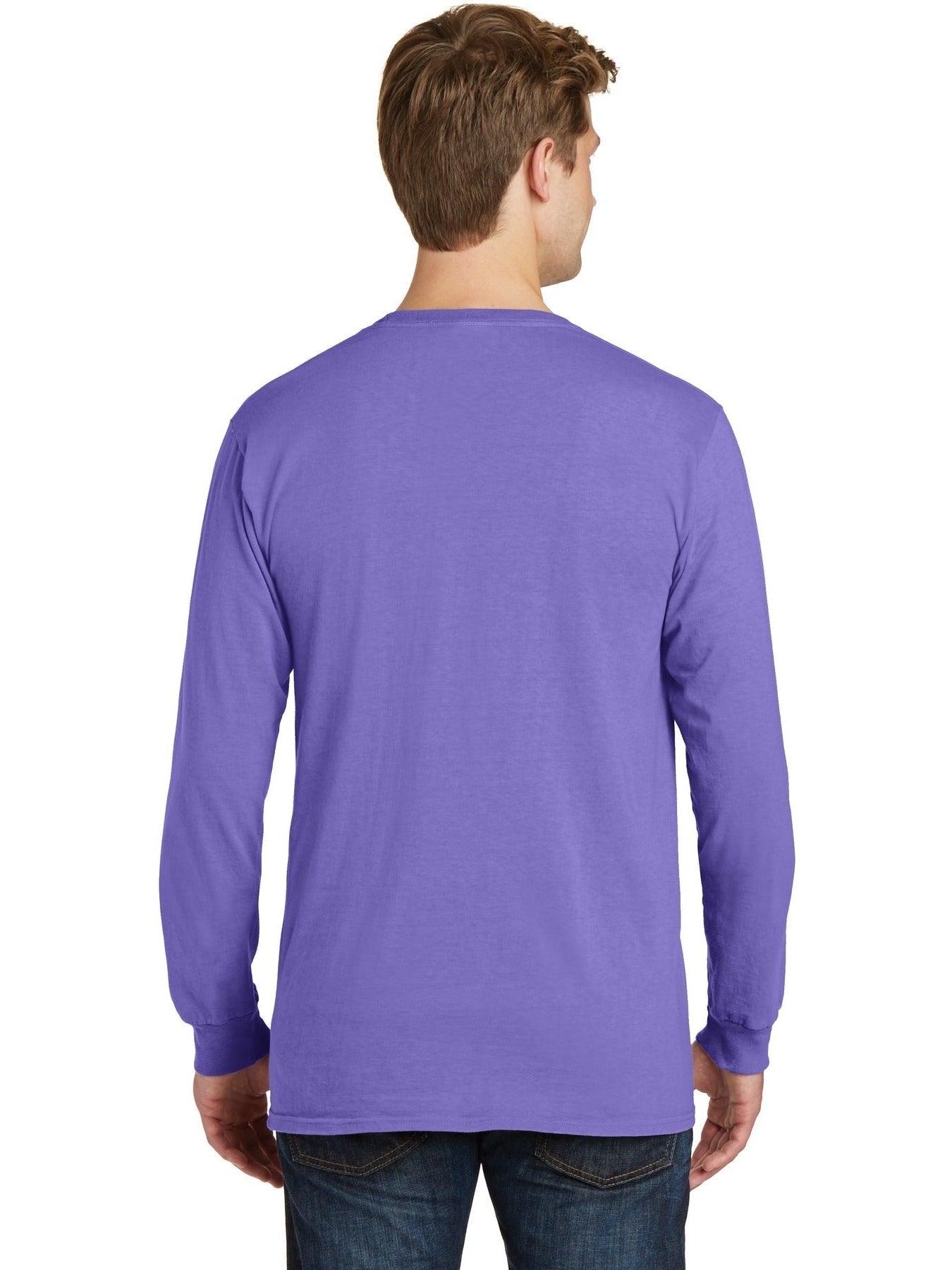 Port & Company Beach Wash Garment-Dyed Long Sleeve Pocket Tee