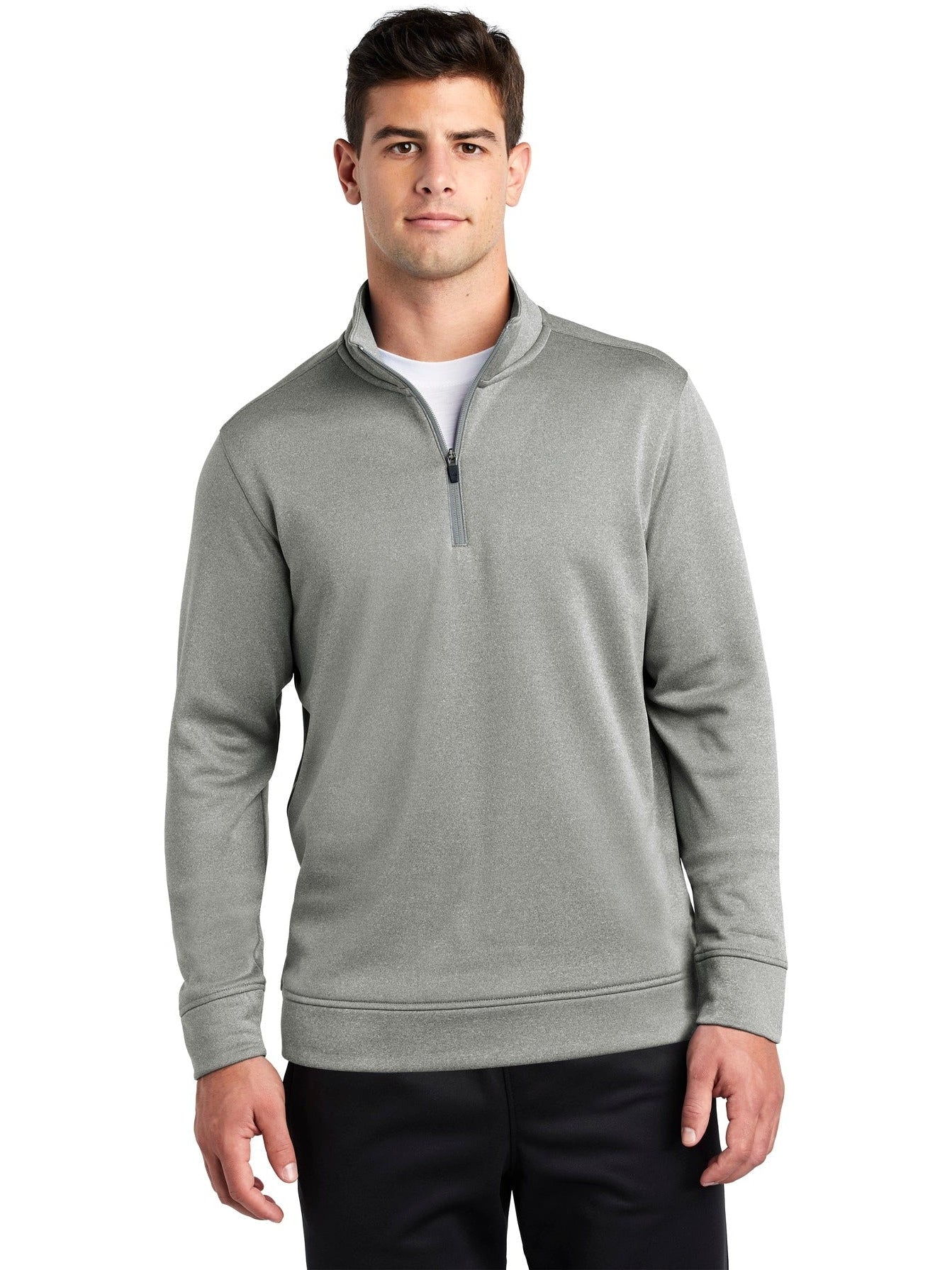 Sport-Tek Posicharge Sport-Wick Heather Fleece 1/4-Zip Pullover