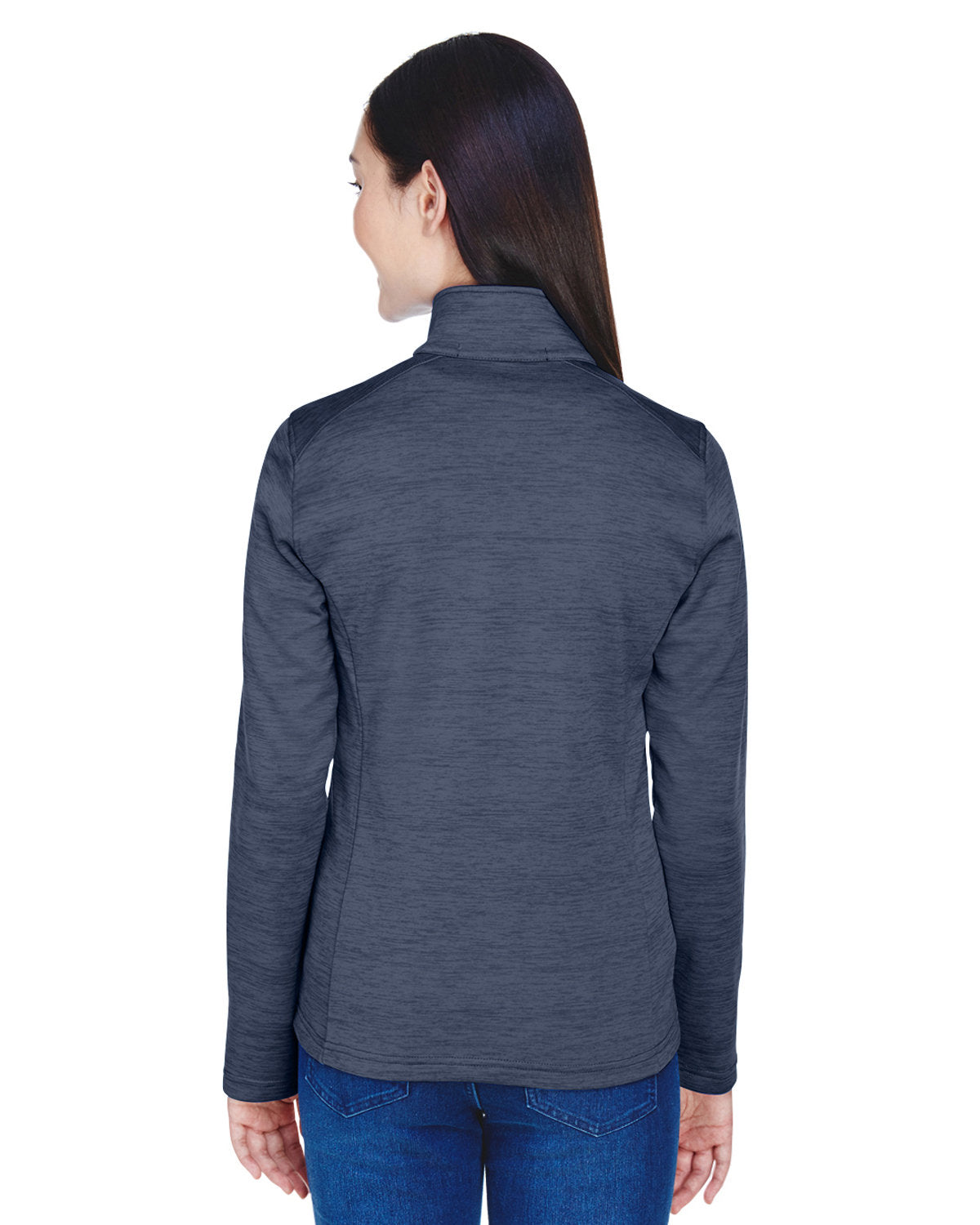 OUTLET-Devon & Jones Ladies Newbury MÃ©lange Fleece Quarter-Zip