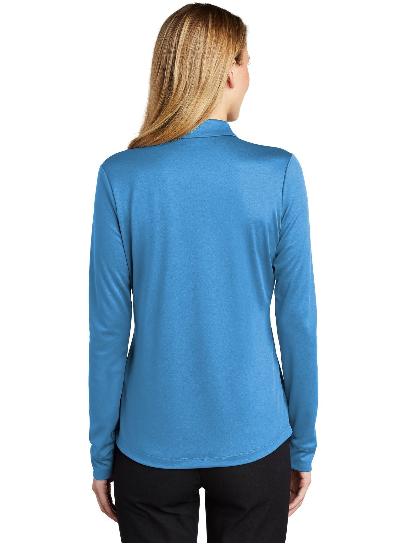 OUTLET-Port AuthorityLadies Silk Touch Performance Long Sleeve Polo