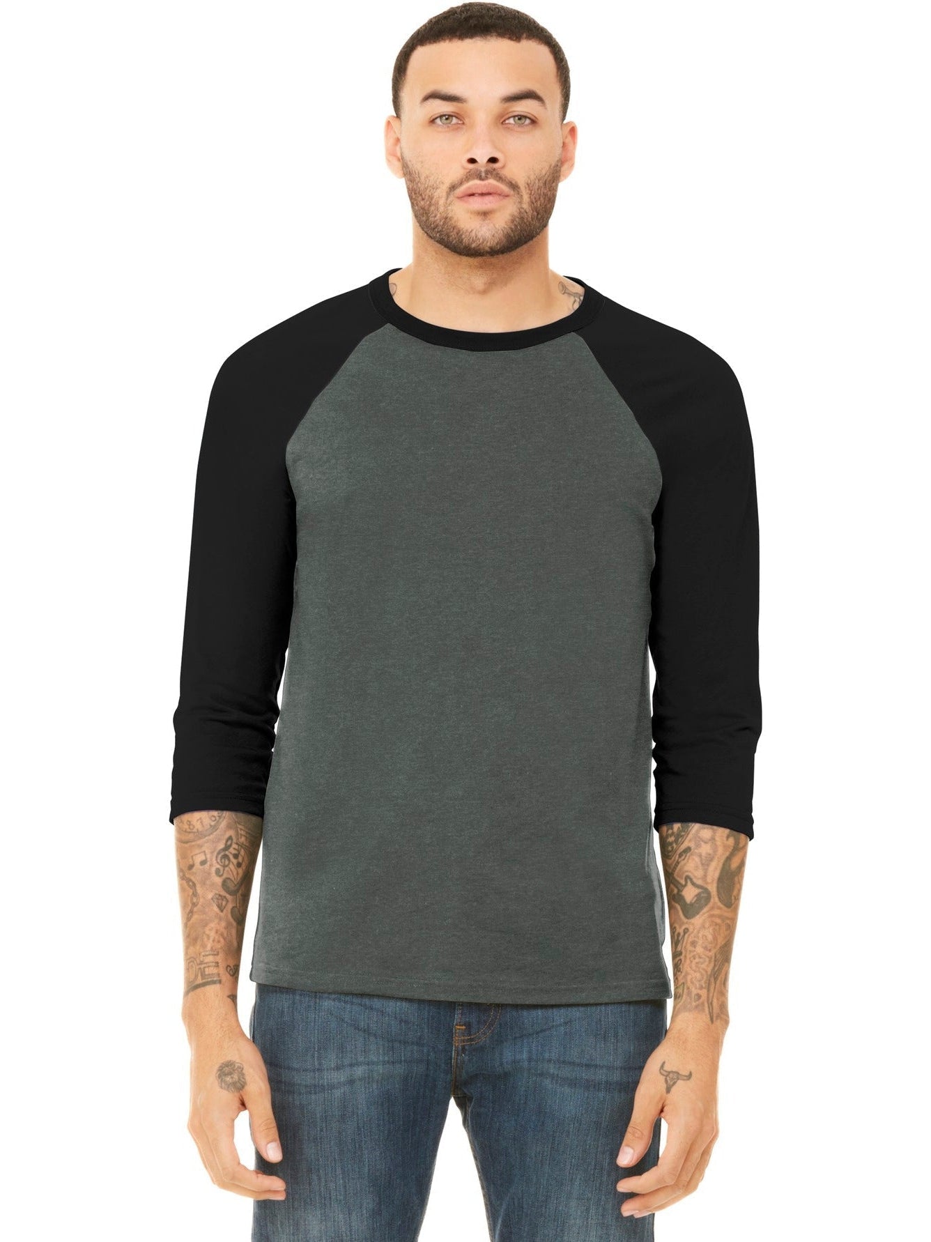 Bella+Canvas3/4-Sleeve Baseball Tee