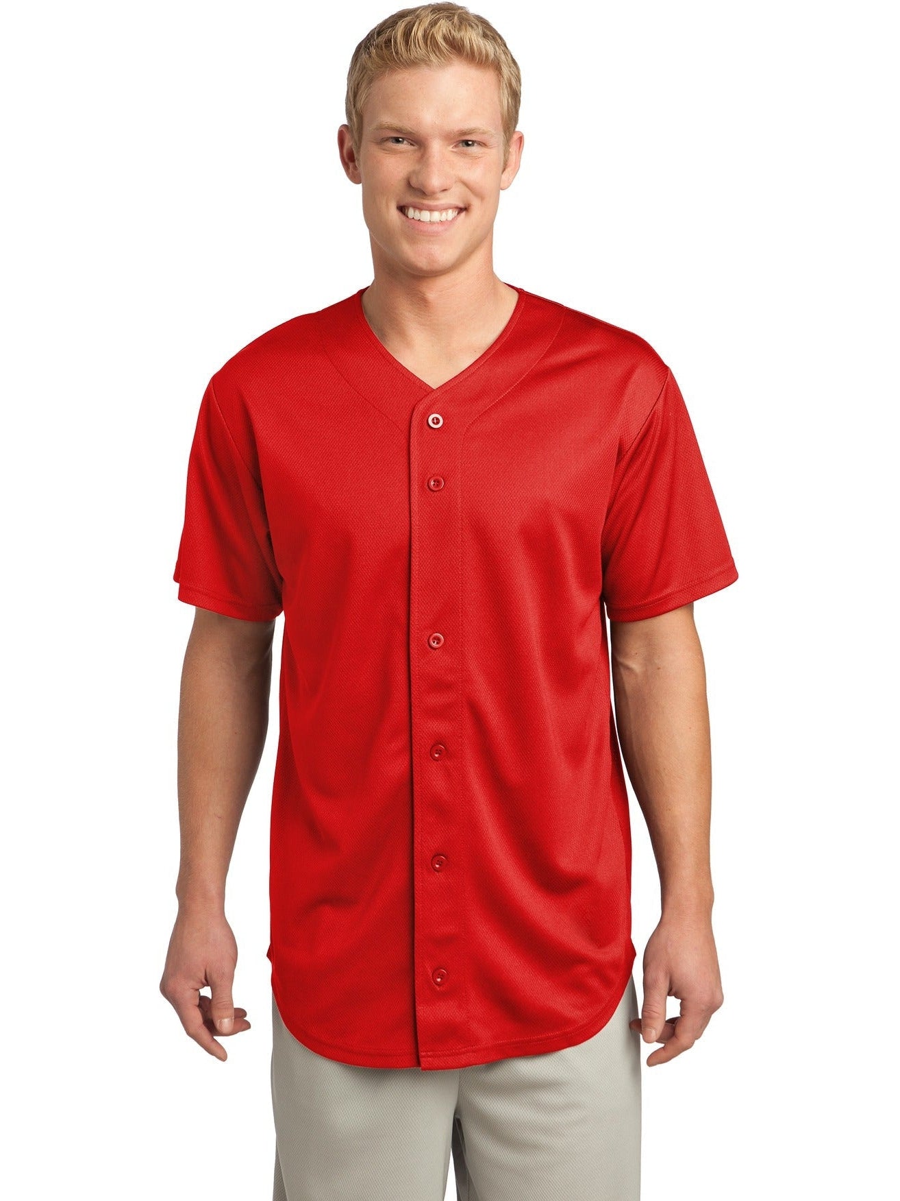 Sport-Tek Posicharge Tough Mesh Full-Button Jersey