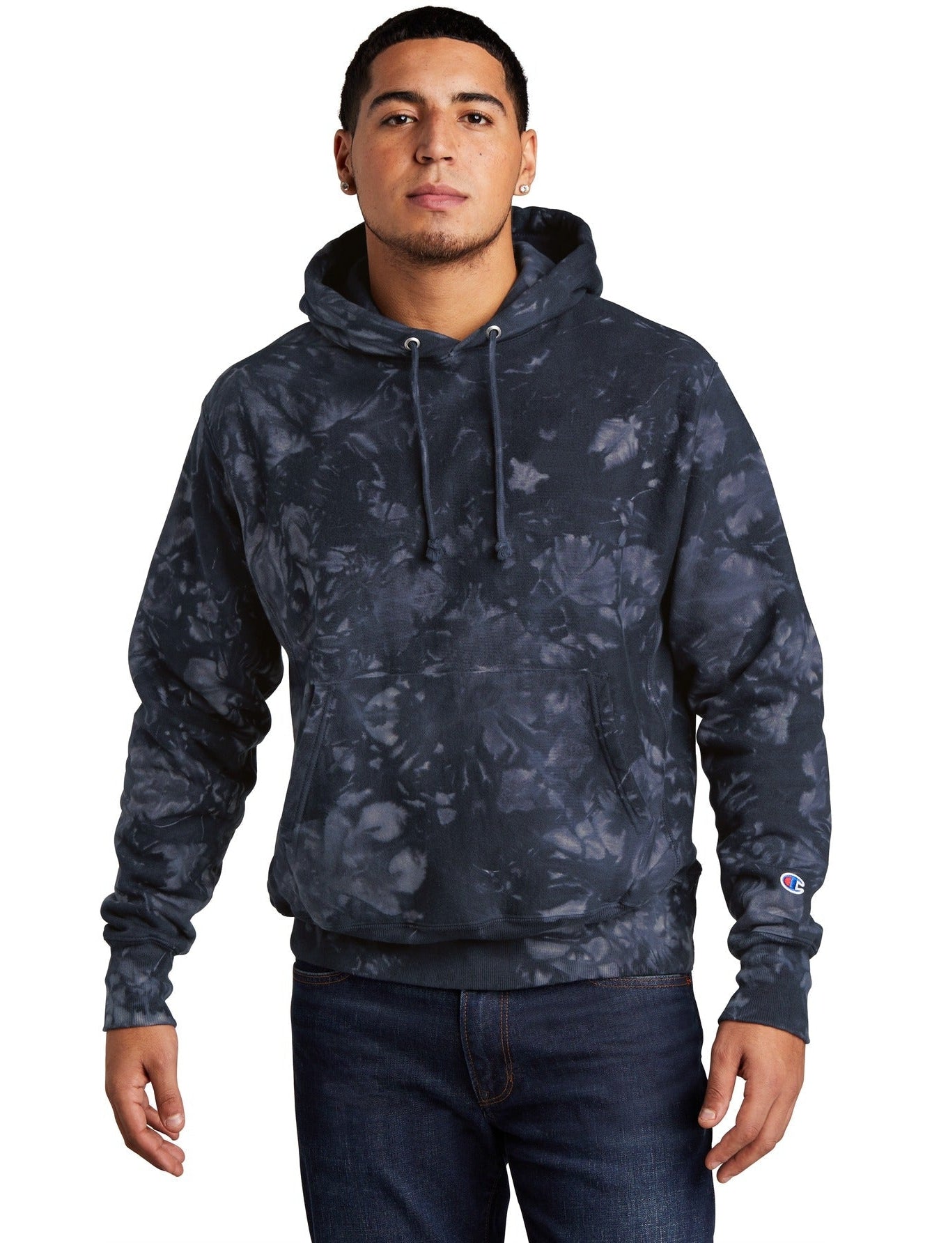 Champion Reverse Weave Scrunch-Dye Tie-Dye Hooded Sweatshirt