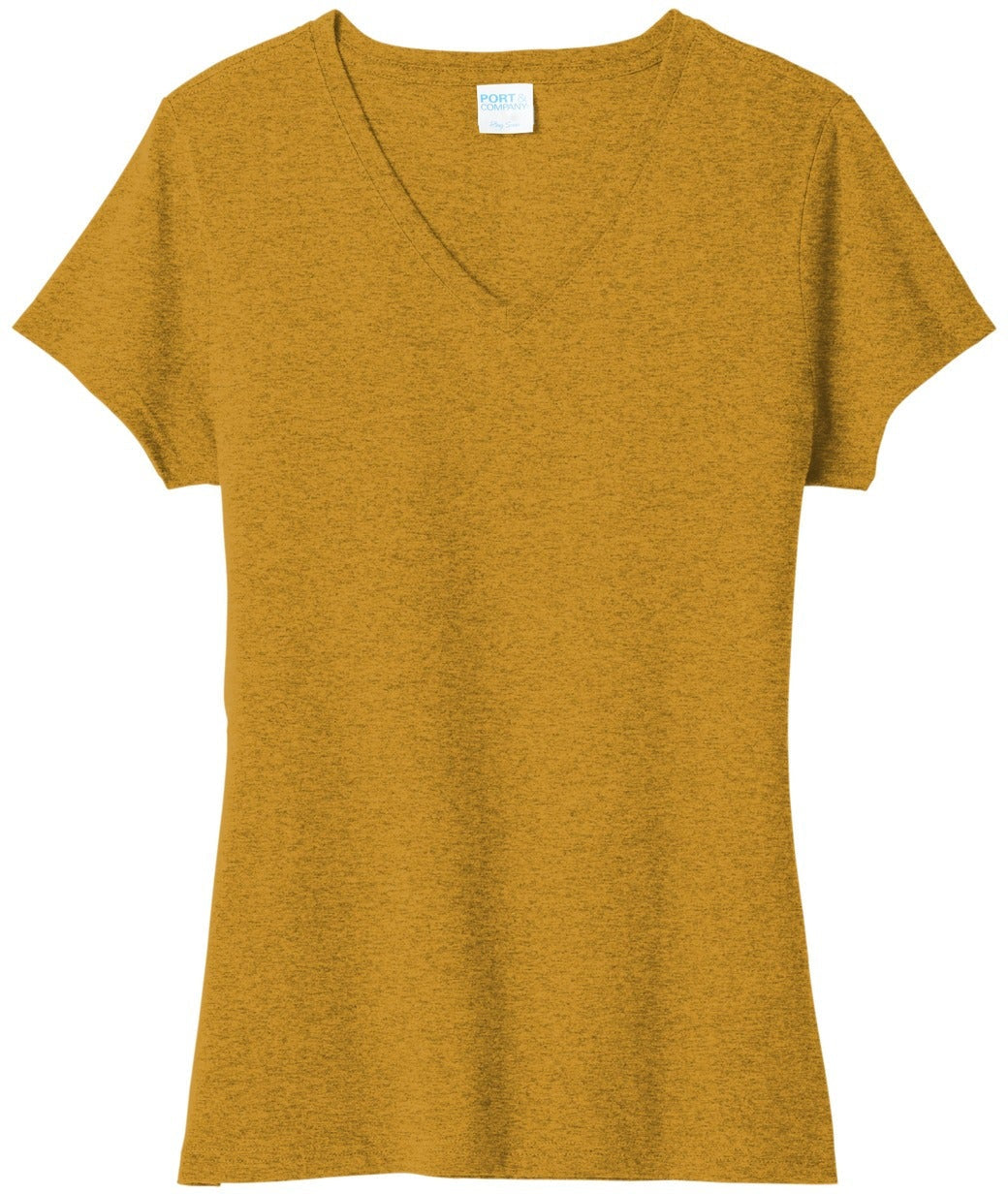 Port & Company Ladies Tri-Blend V-Neck Tee