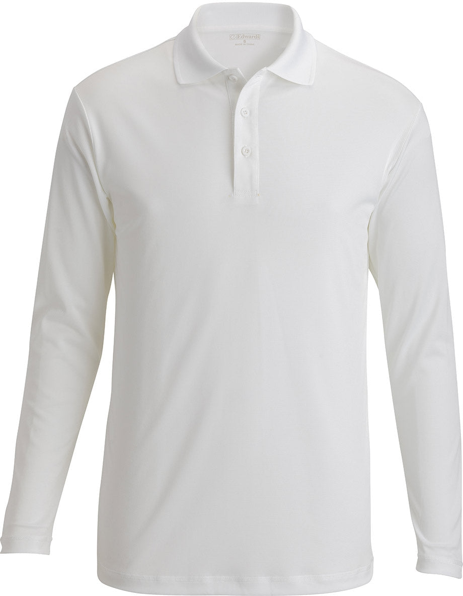 OUTLET-Edwards Mini Pique Snag Proof Long Sleeve Polo