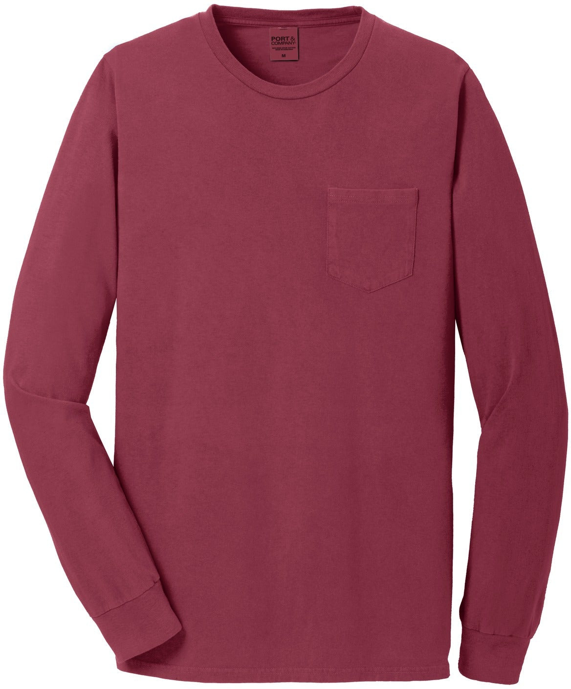 Port & Company Beach Wash Garment-Dyed Long Sleeve Pocket Tee