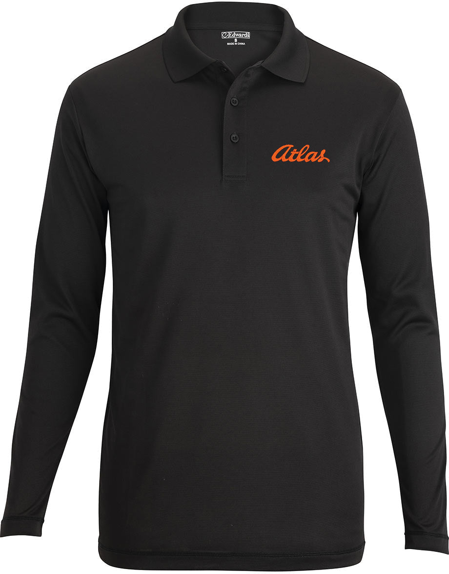 OUTLET-Edwards Mini Pique Snag Proof Long Sleeve Polo