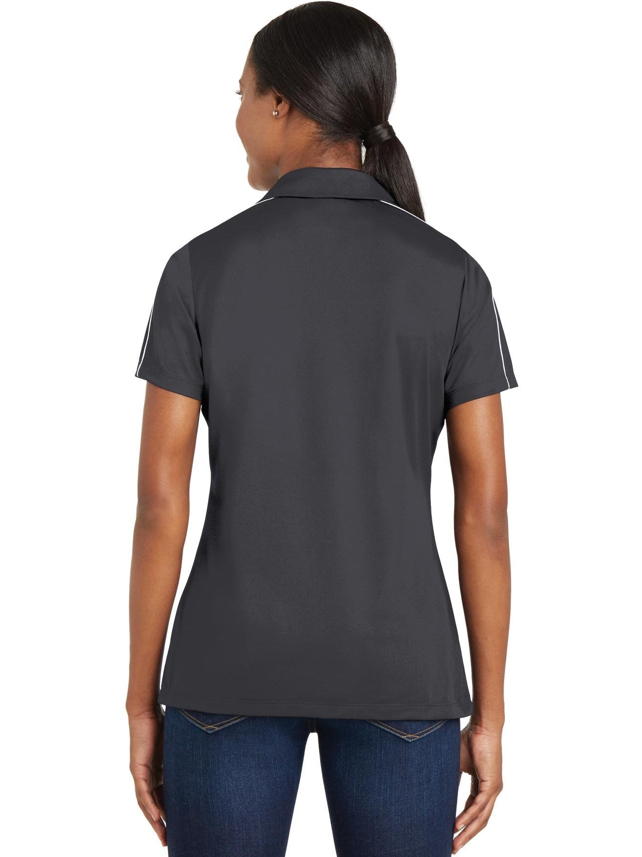 Sport-Tek Ladies Micropique Sport-Wick Piped Polo