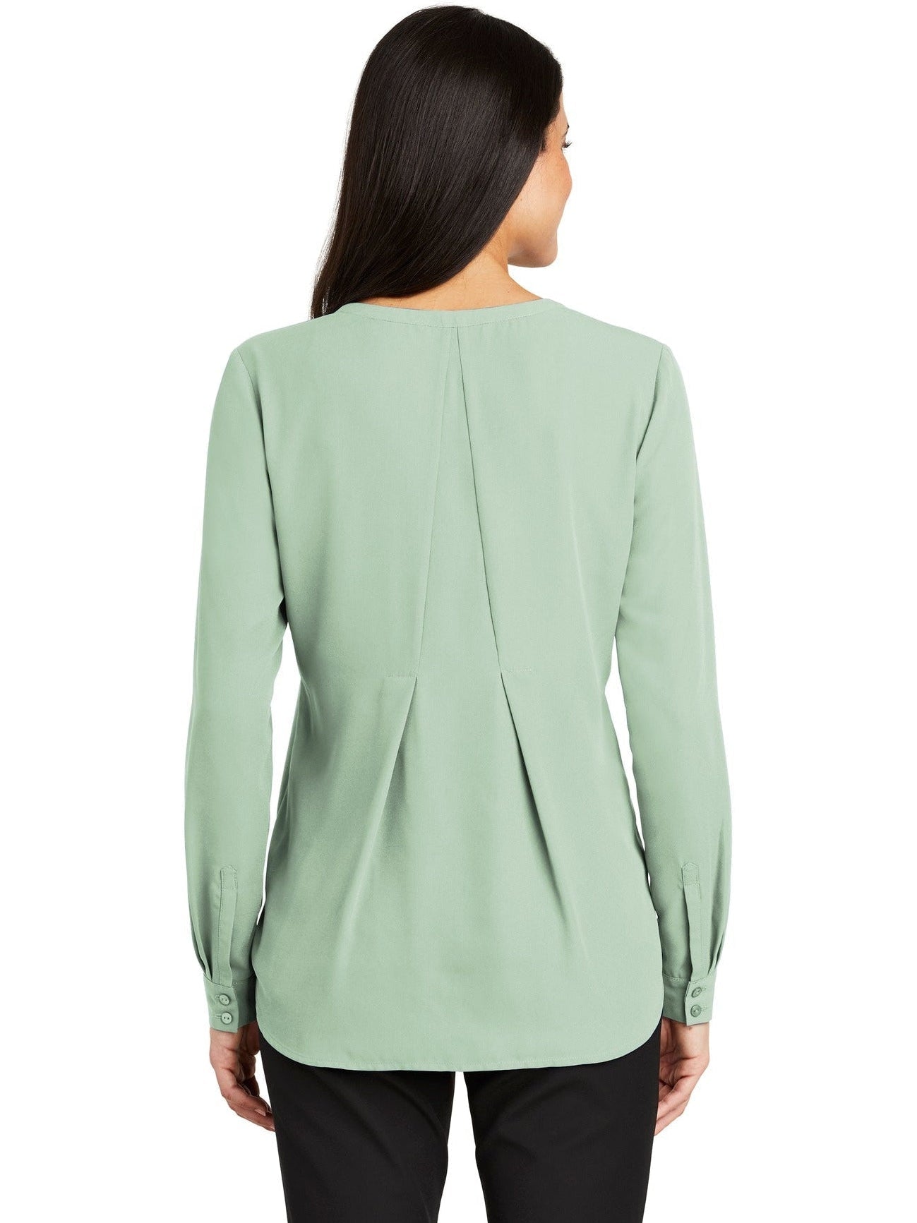 Port Authority Ladies Long Sleeve Button-Front Blouse