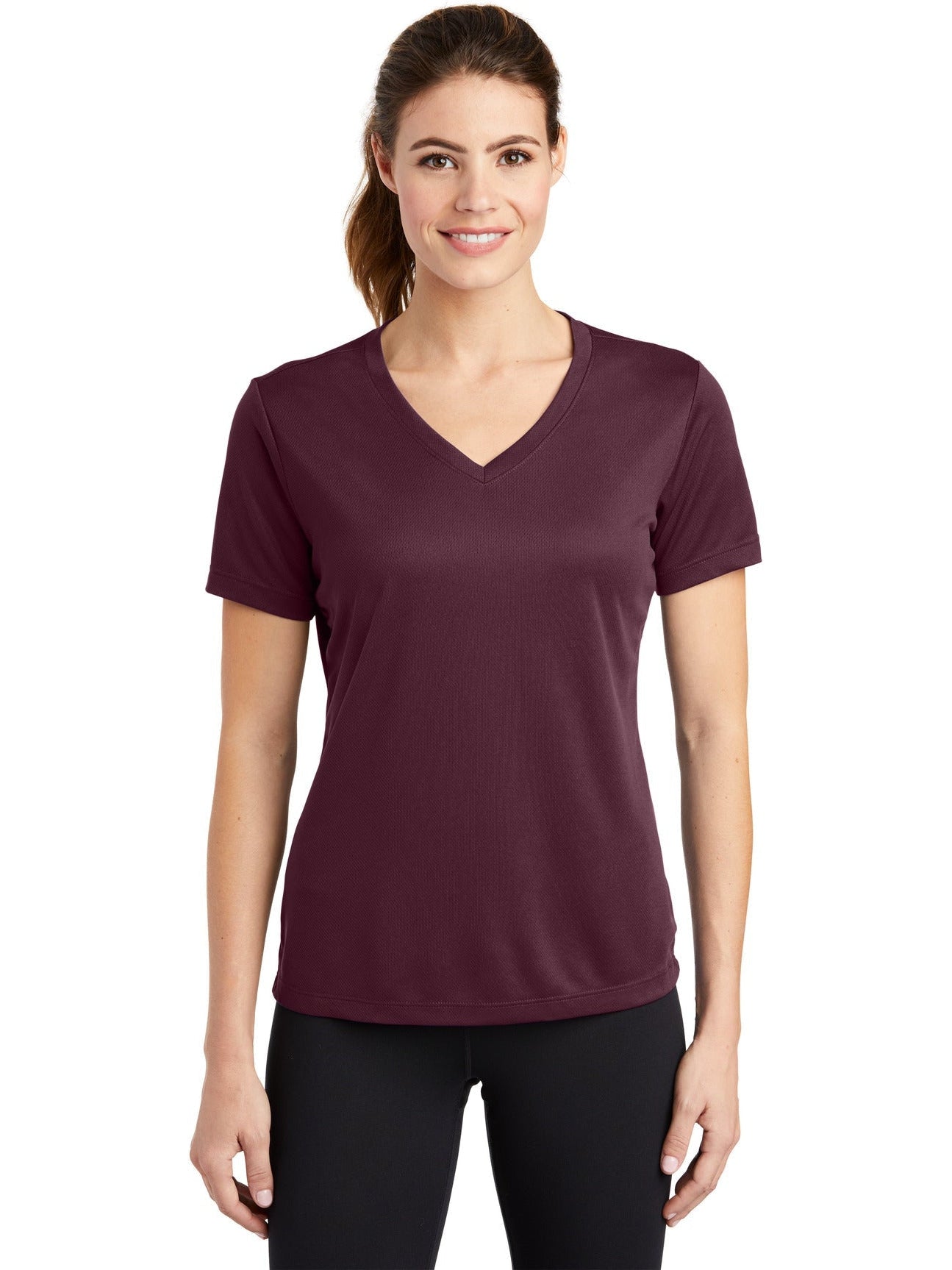 Sport-Tek Ladies Posicharge Racermesh V-Neck Tee