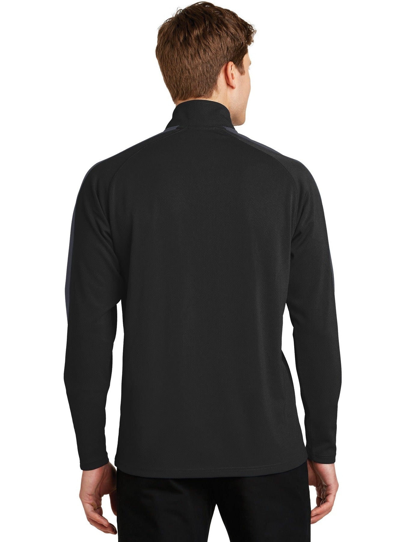 Sport-Tek Sport-Wick Textured Colorblock 1/4-Zip Pullover