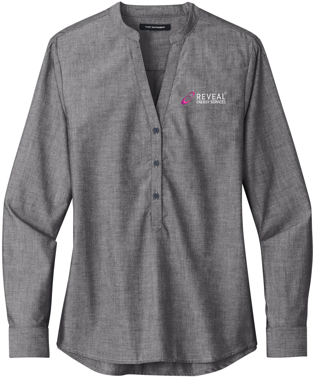 Port Authority LadiesLong Sleeve Chambray Easy Care Shirt