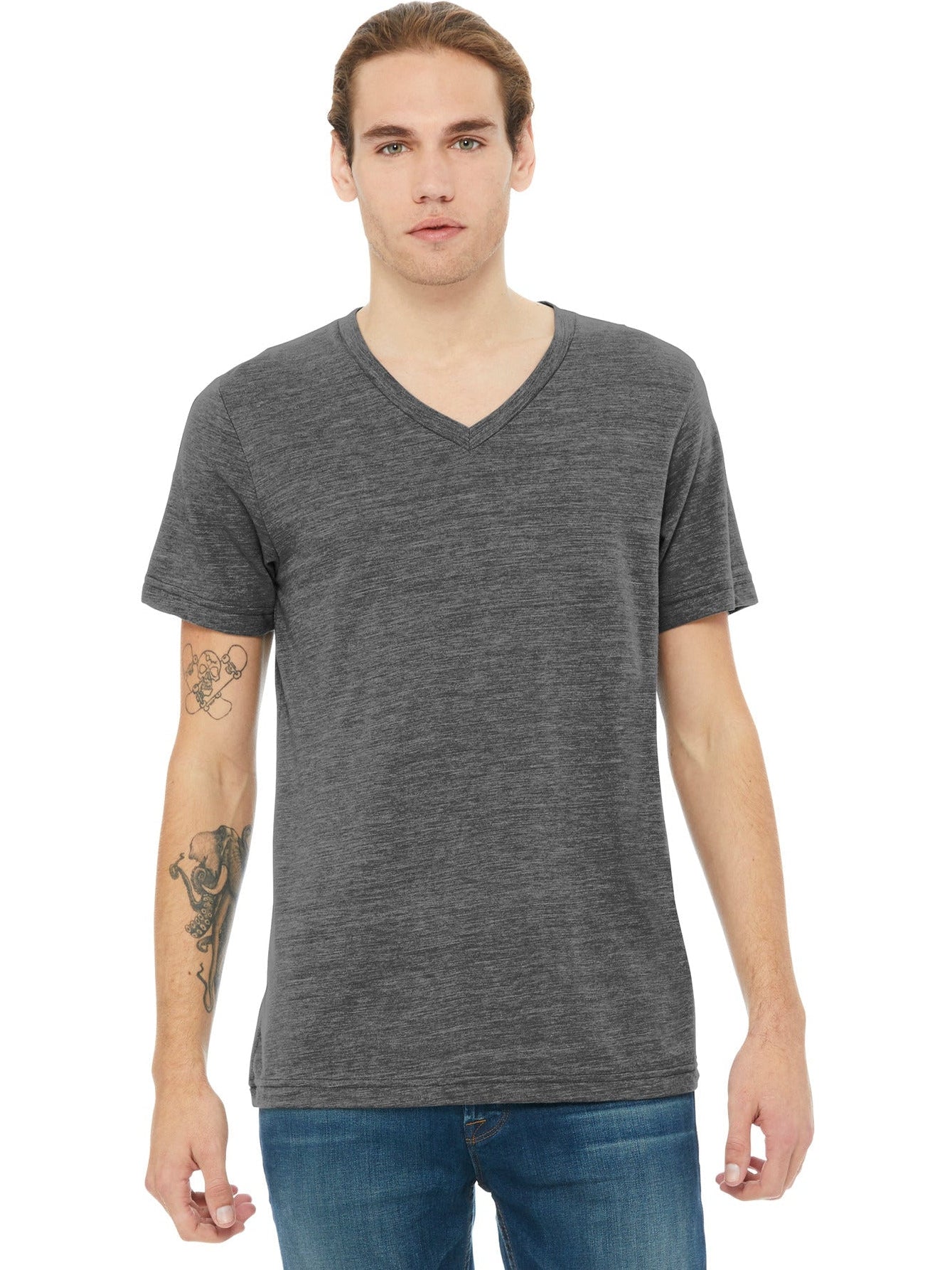 Bella+Canvas Unisex Textured Jersey V-Neck Tee