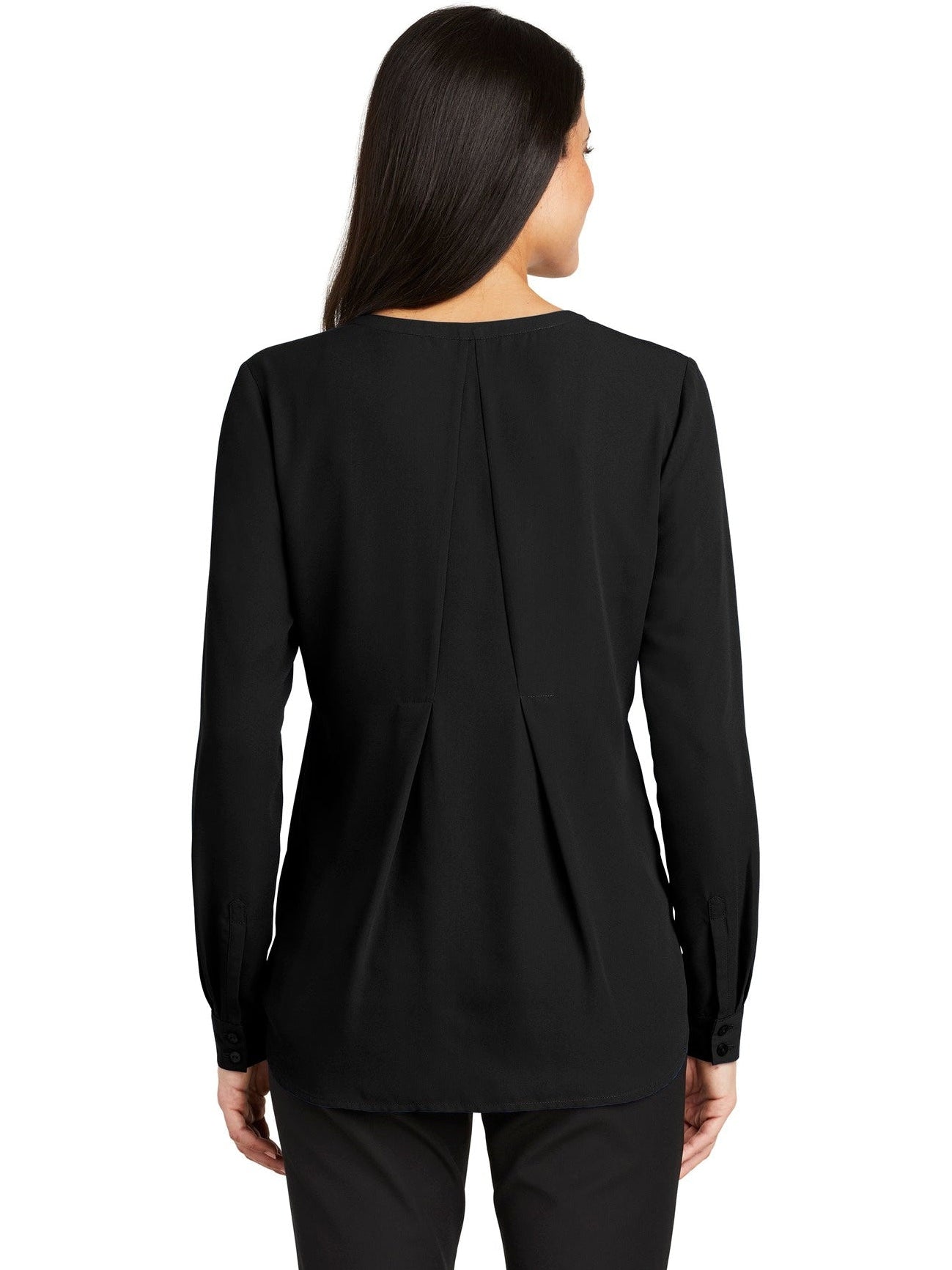 Port Authority Ladies Long Sleeve Button-Front Blouse