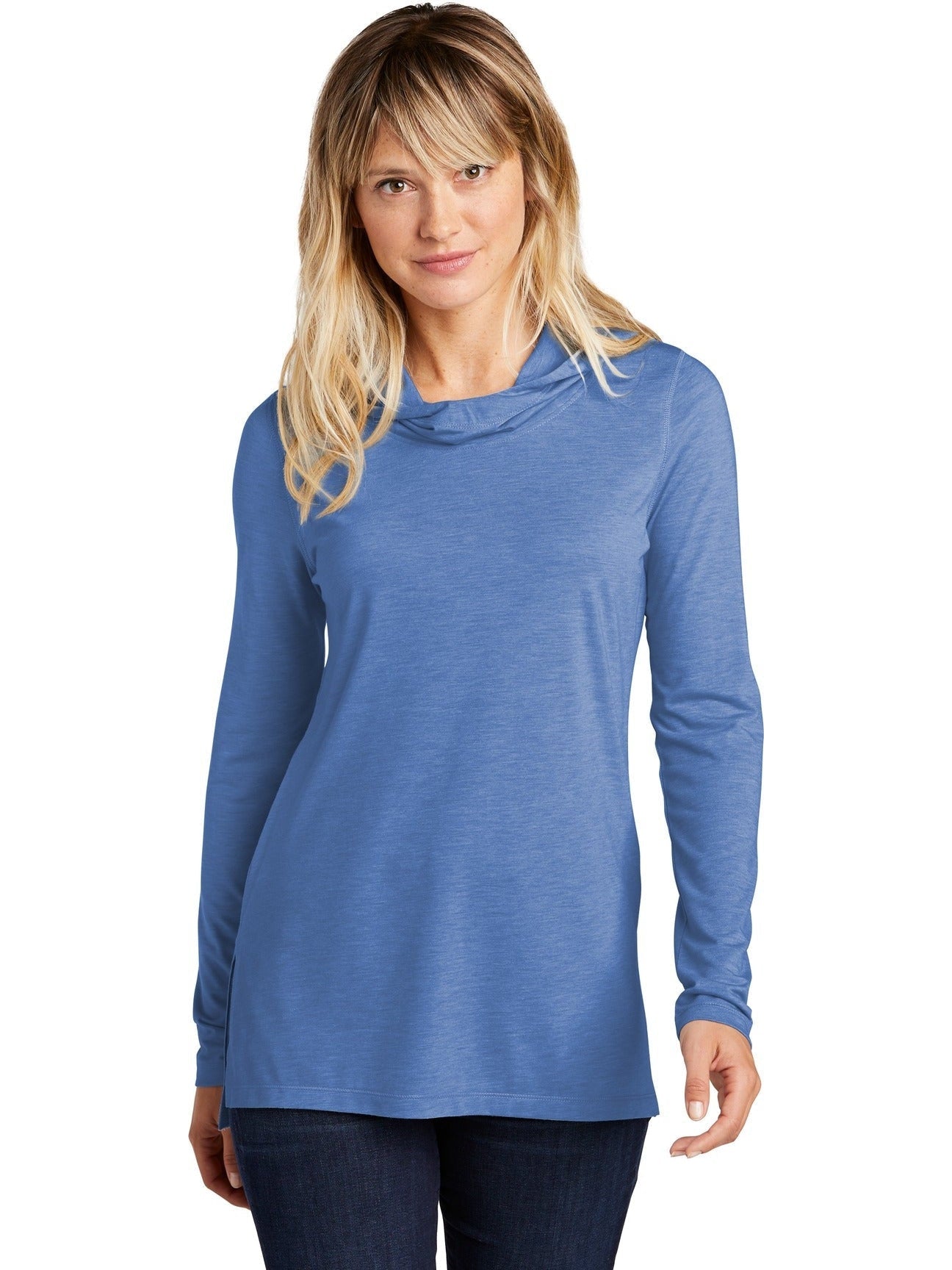 OUTLET-Sport-Tek Ladies Tri-Blend Wicking Long Sleeve Hoodie